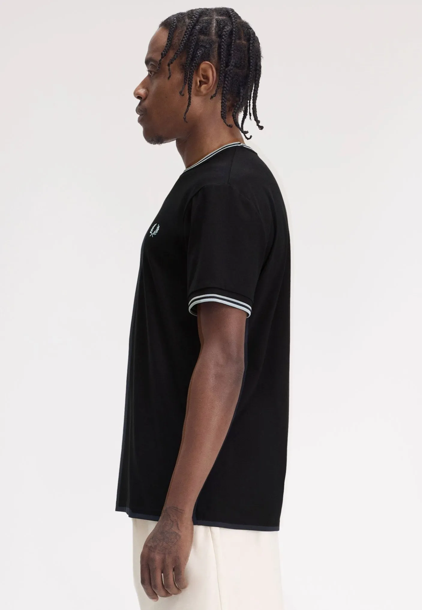 Fred Perry - Twin Tipped Black/Silverblue - T-Shirt fade - resistant