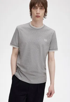 Wrinkle-Free Fred Perry - Twin Tipped Steel Marl - T-Shirt