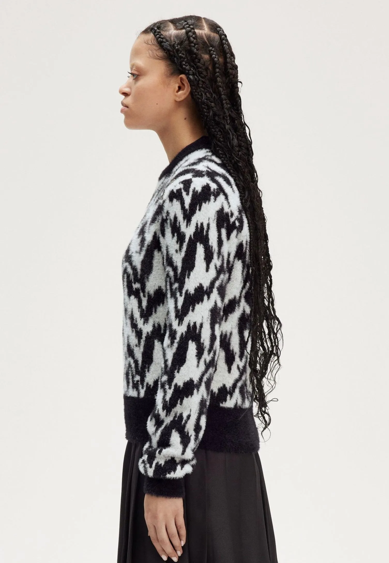 Fred Perry x Amy Winehouse - Animal Jacquard Ecru - Pullover Innovative Trend