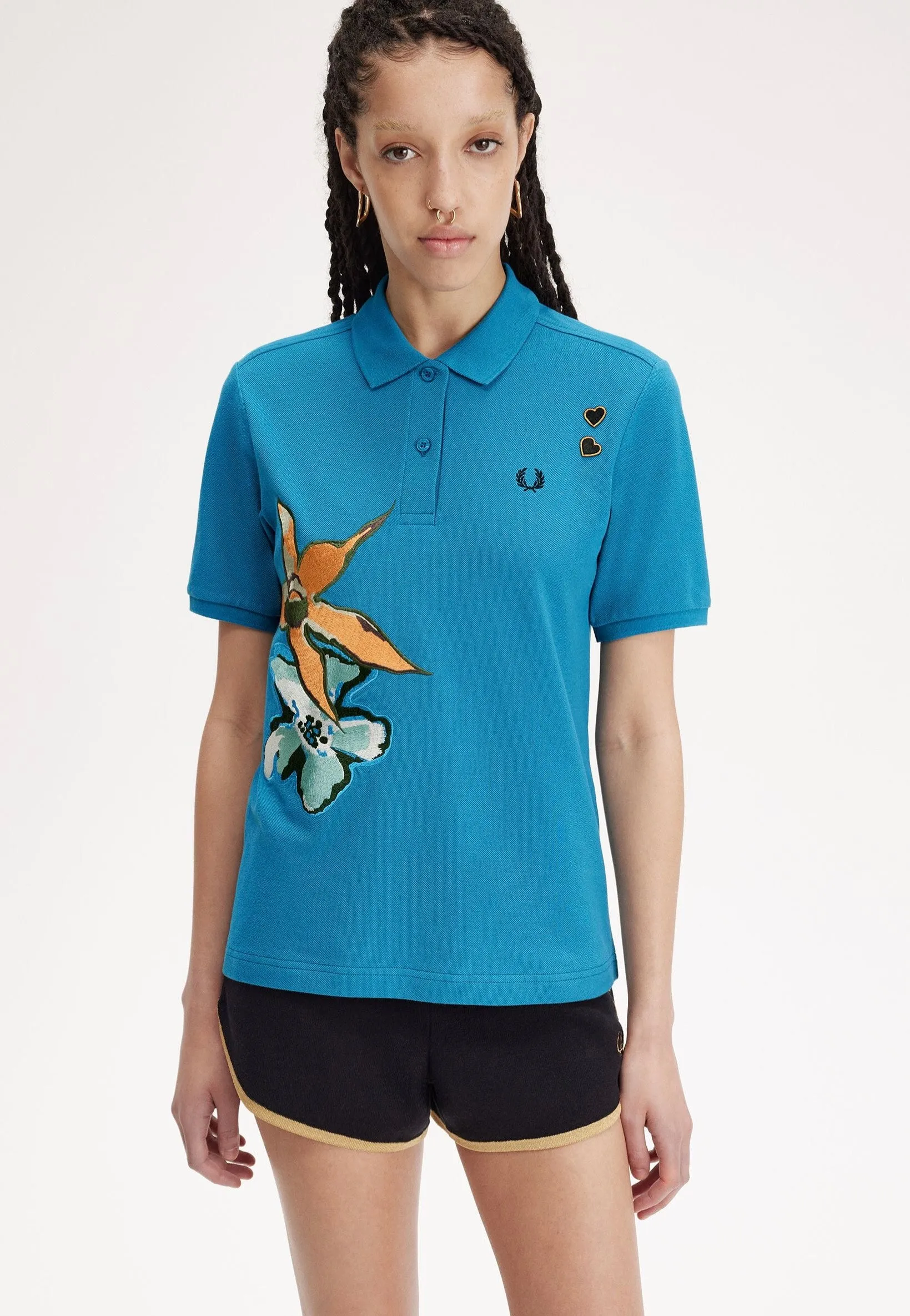 Fred Perry x Amy Winehouse - Embroidered Runaway Bay Ocean - Polo Modern Street