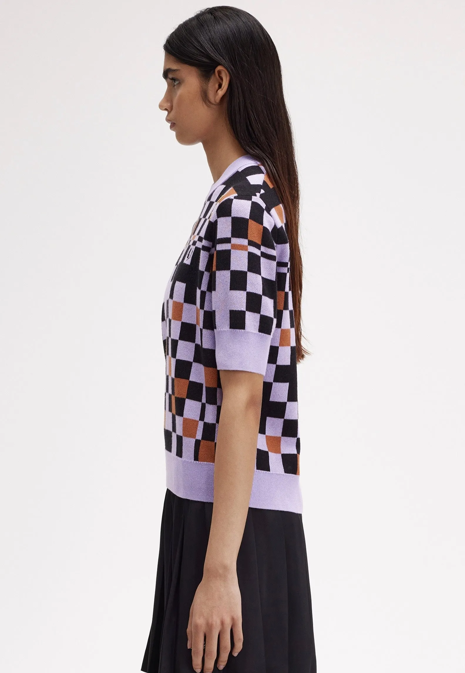 Fred Perry x Amy Winehouse - Jacquard Knitted Ultra Violet - Top Premium Sharp