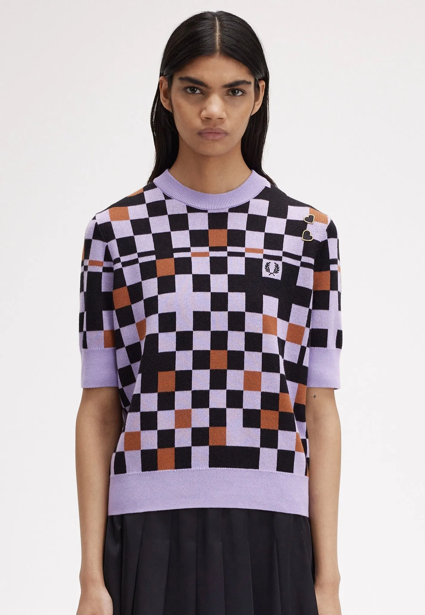 Classic Guest Smart Travel Fred Perry x Amy Winehouse - Jacquard Knitted Ultra Violet - Top