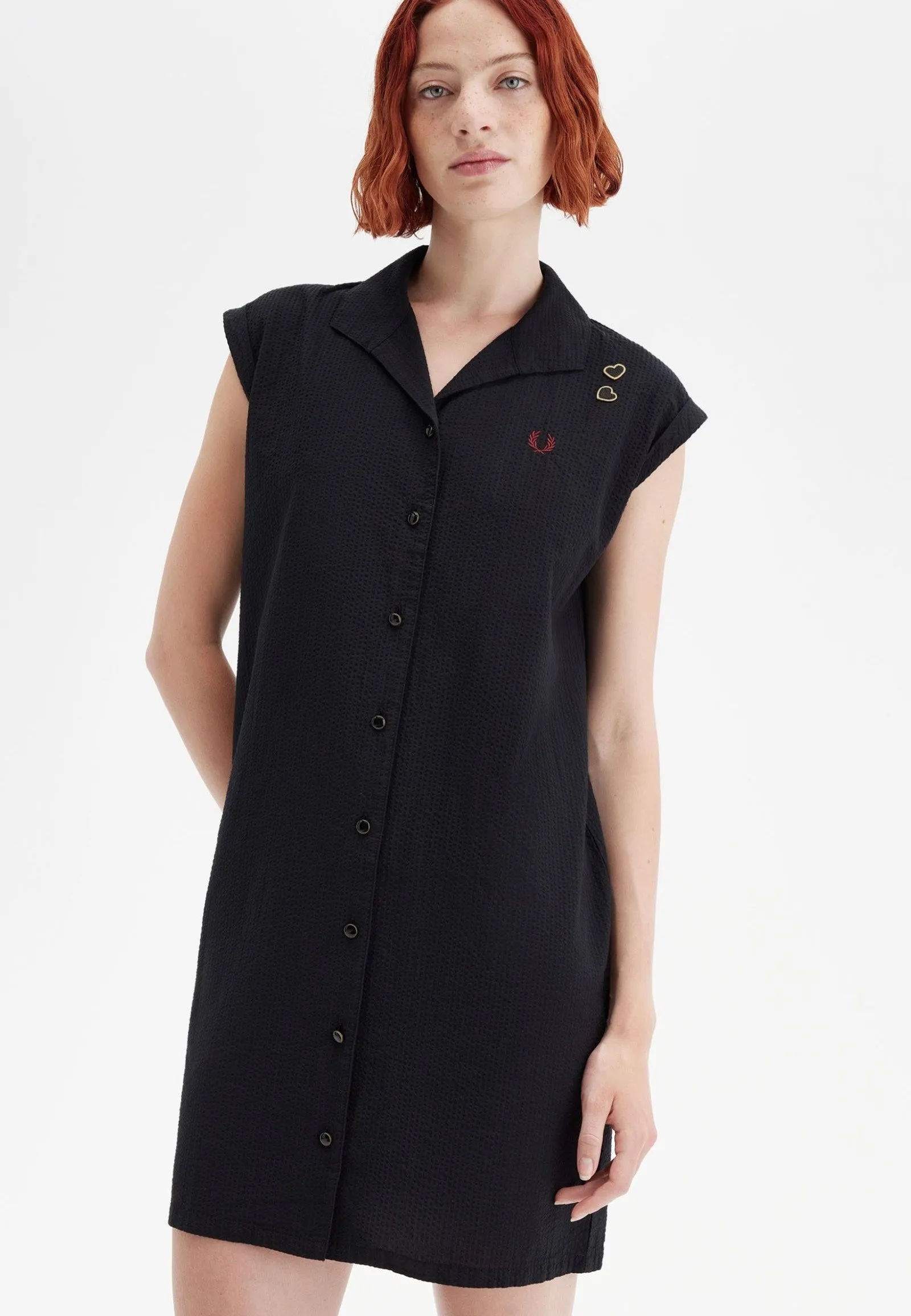 Fred Perry x Amy Winehouse - Open Collar Black - Dress Fully Lined