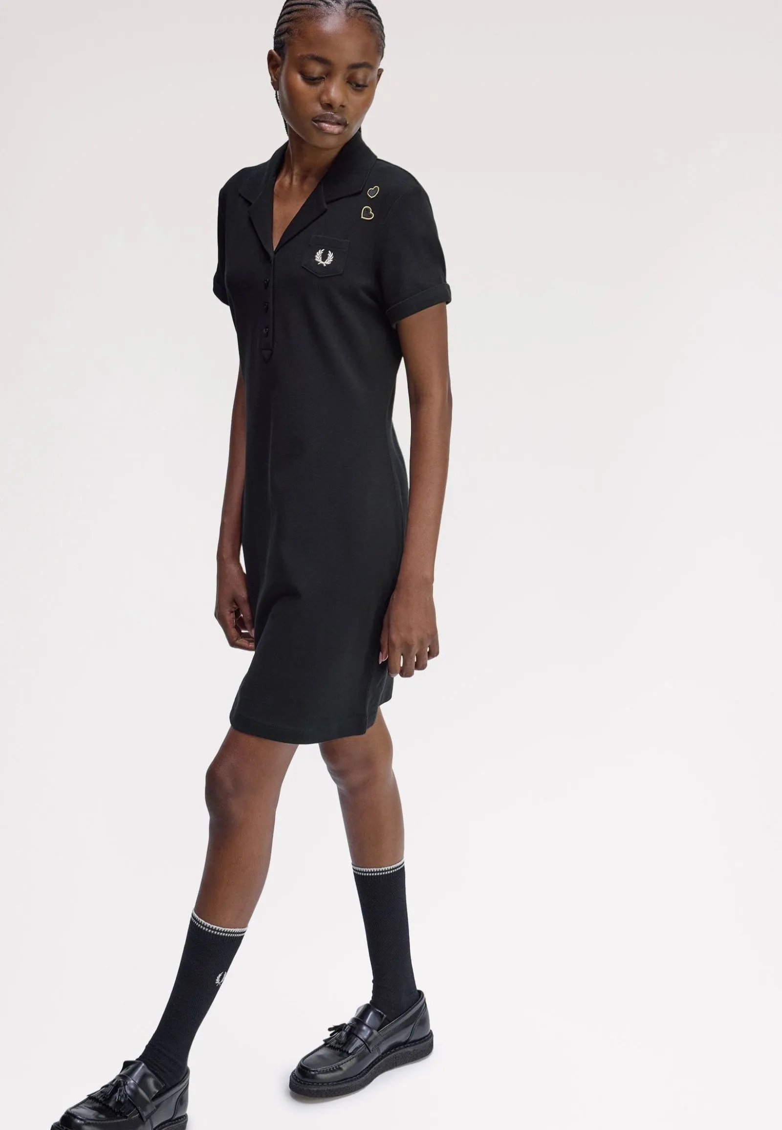 Fred Perry x Amy Winehouse - Pocket Detail Pique Black - Dress Retro Vibes