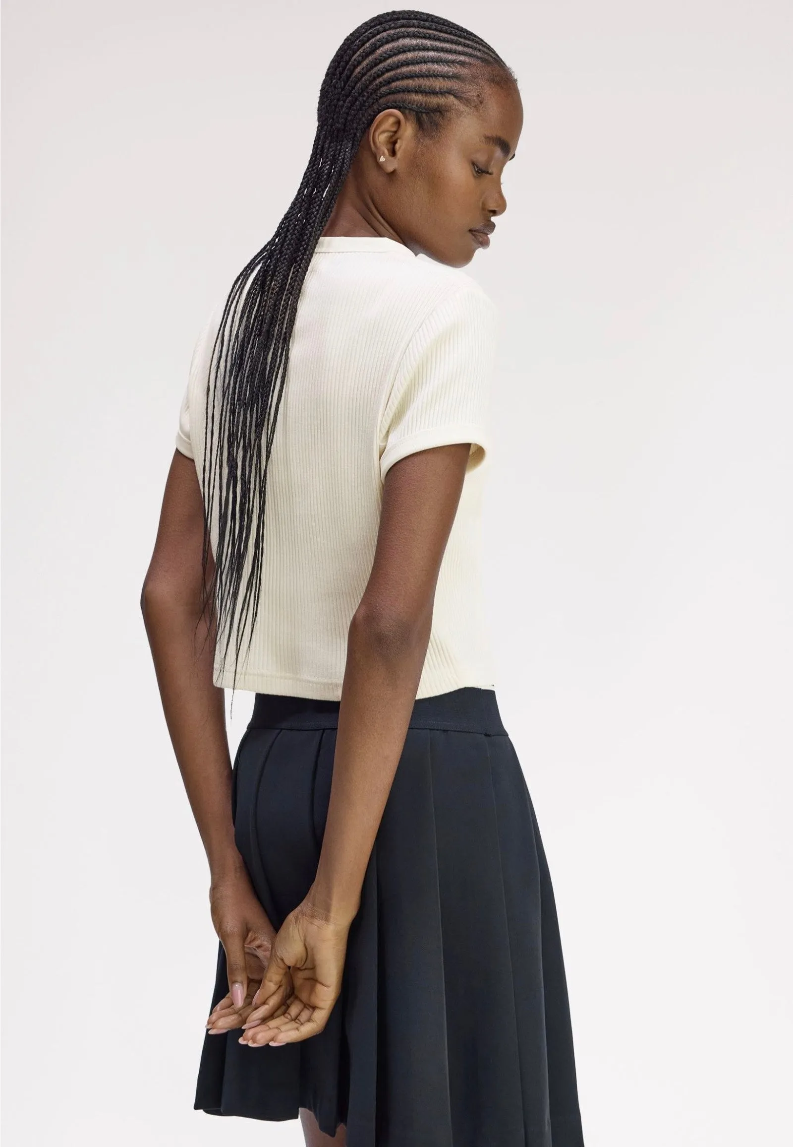 Fred Perry x Amy Winehouse - Ribbed Ecru - Top Modern Edge Chic
