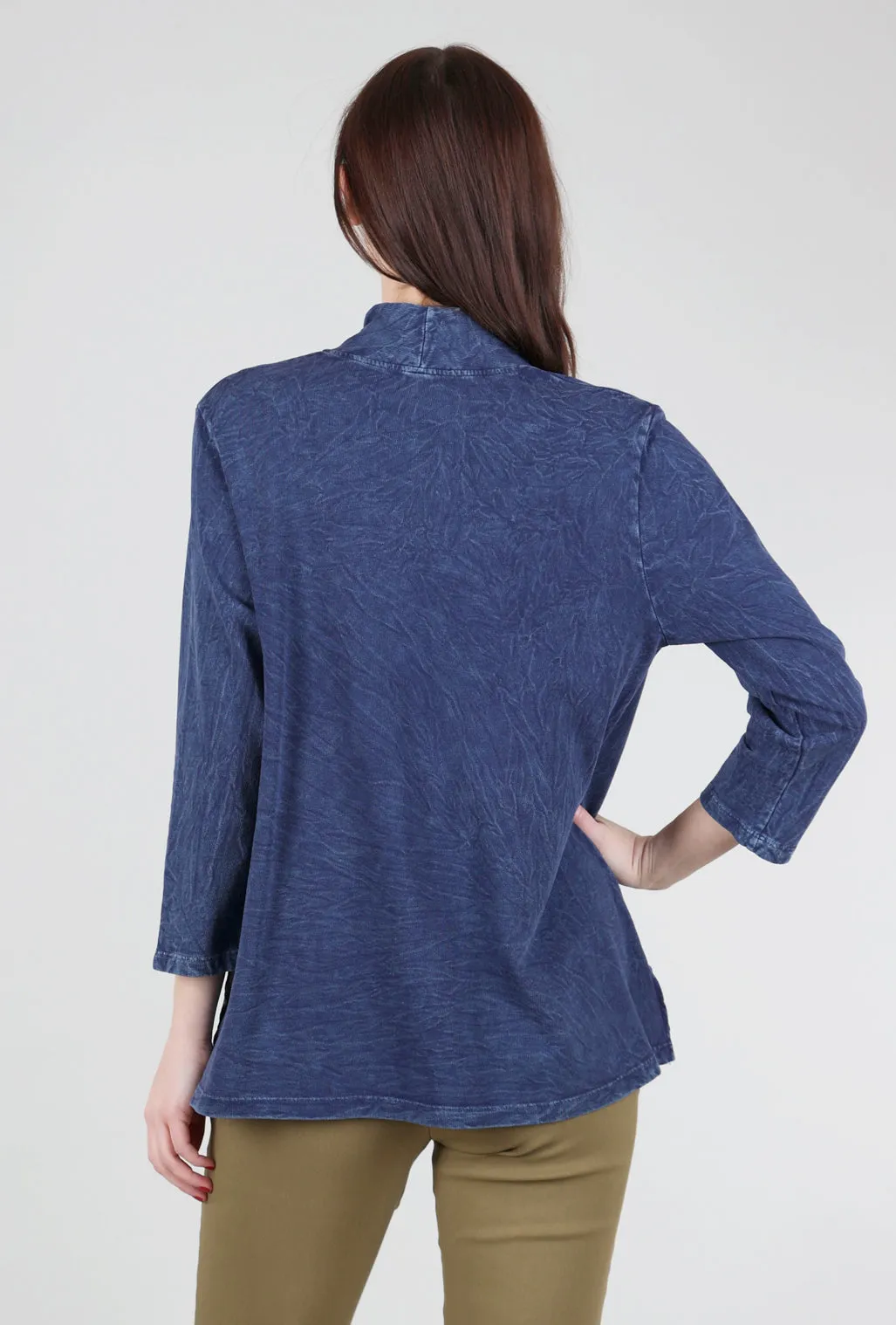 French Terry Jacket, Denim fitted fit