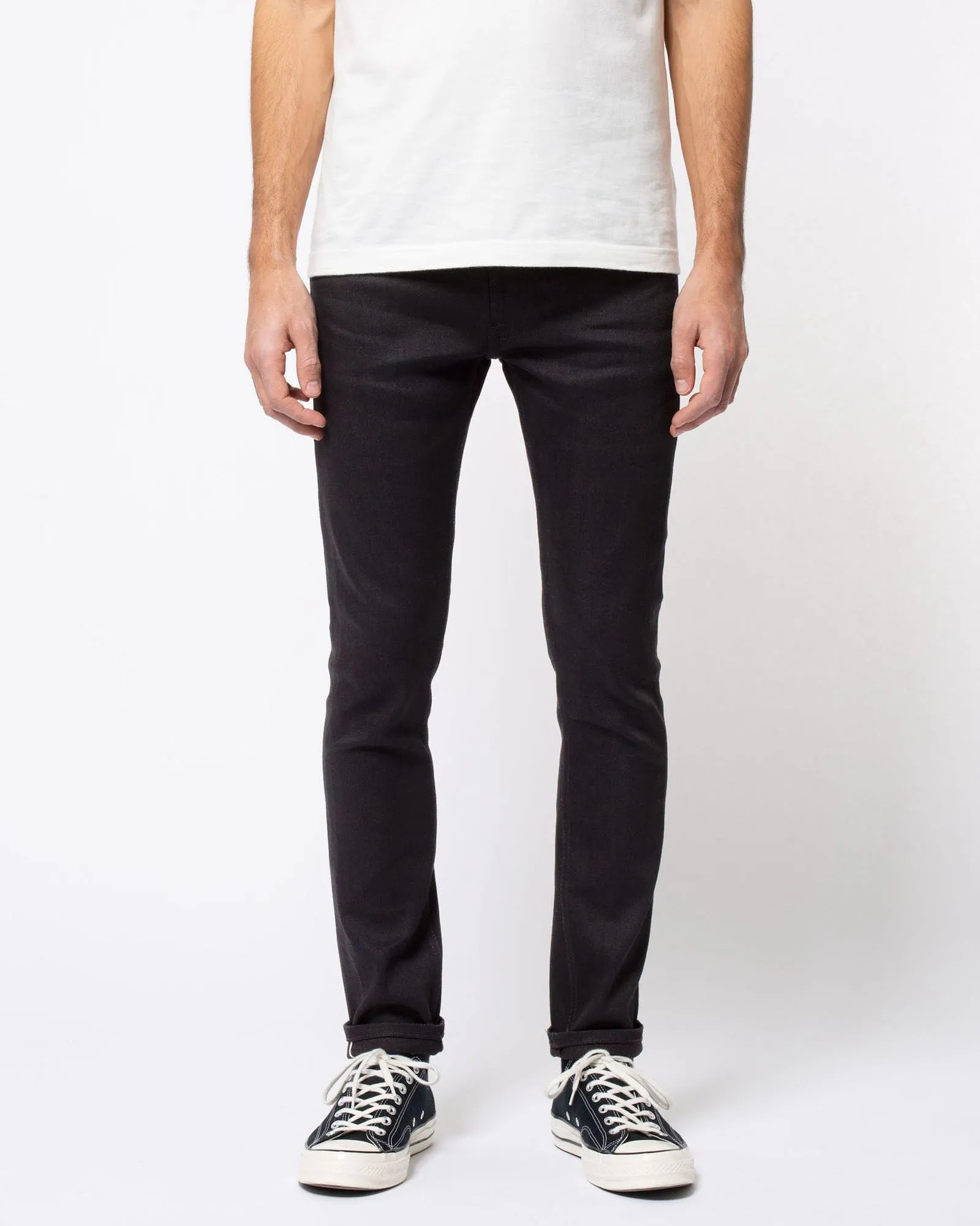 Nudie Lean Dean Slim Tapered Mens Jeans - Dry Black Selvage | Nudie Jeans Jeans | JEANSTORE