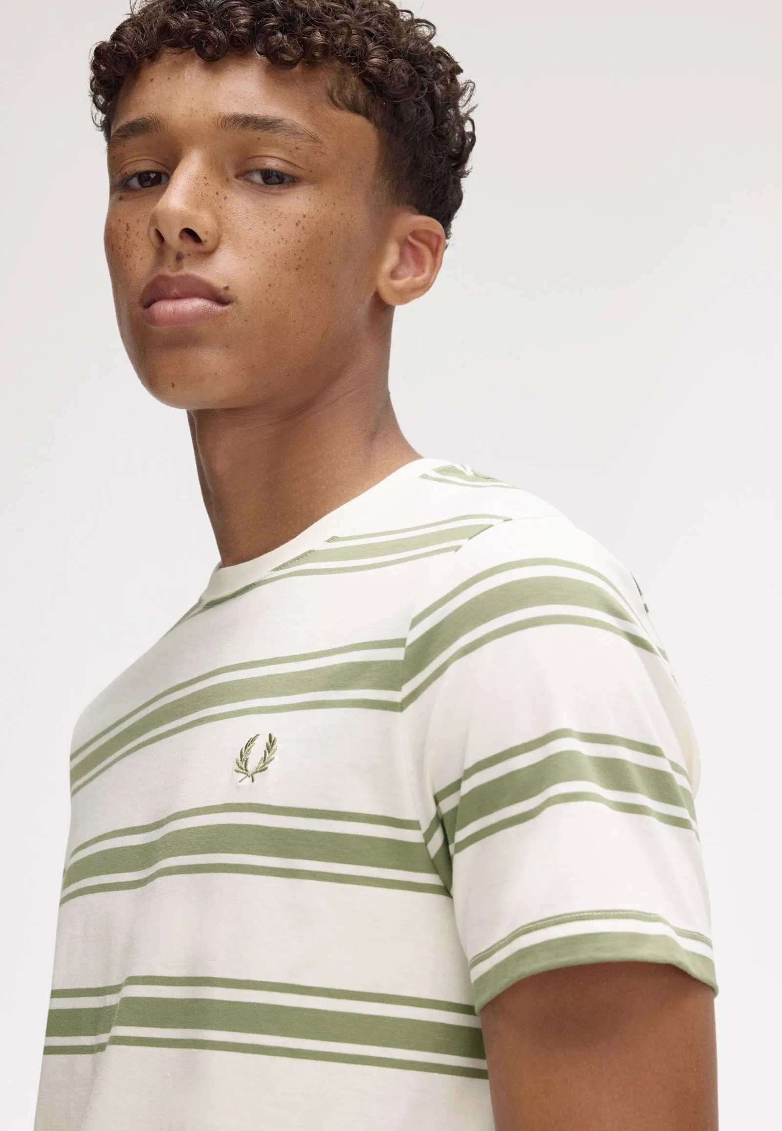 Fresh Style Fred Perry - Fine Stripe Light Ecru - T-Shirt