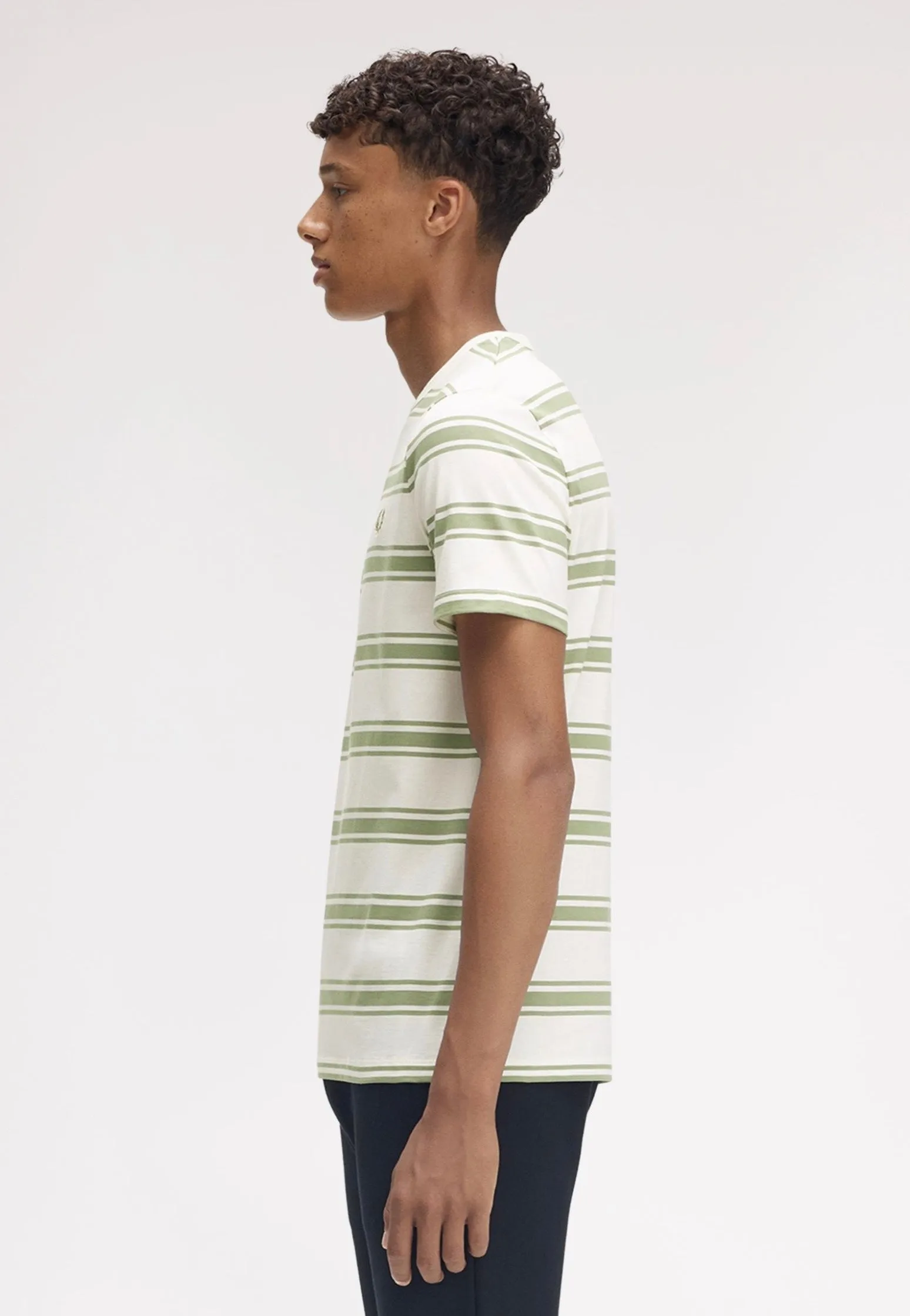 Fresh Style Fred Perry - Fine Stripe Light Ecru - T-Shirt