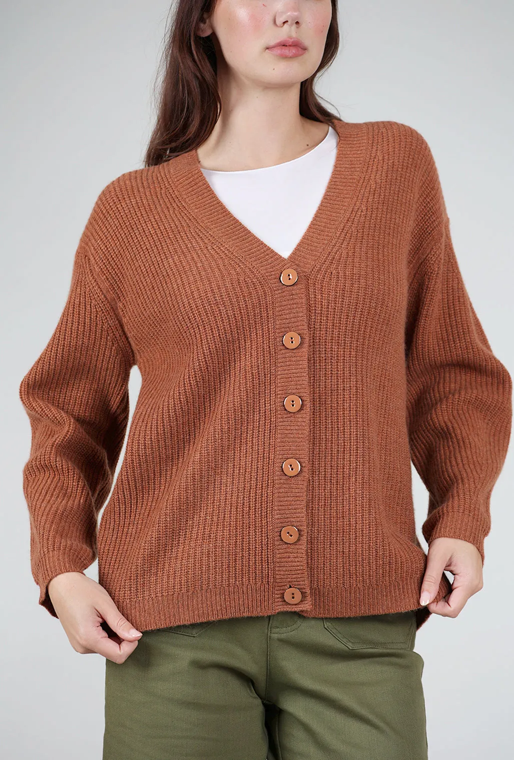Fully Layered Elah Cardigan, Hazelnut
