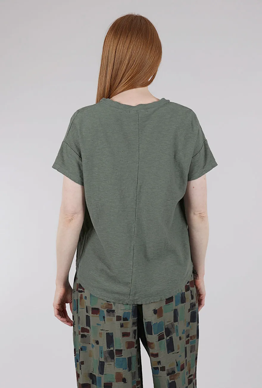 Fun Prints Deep Vee Tee, Clay
