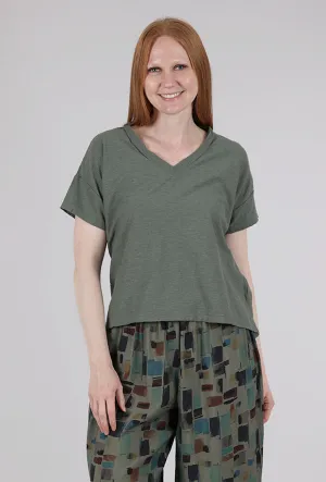 Deep Vee Tee, Clay Polka Dot Pattern