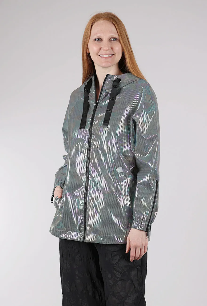Function rich Reflective Hooded Jacket, Silver