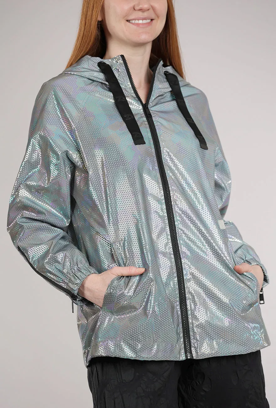 Function rich Reflective Hooded Jacket, Silver