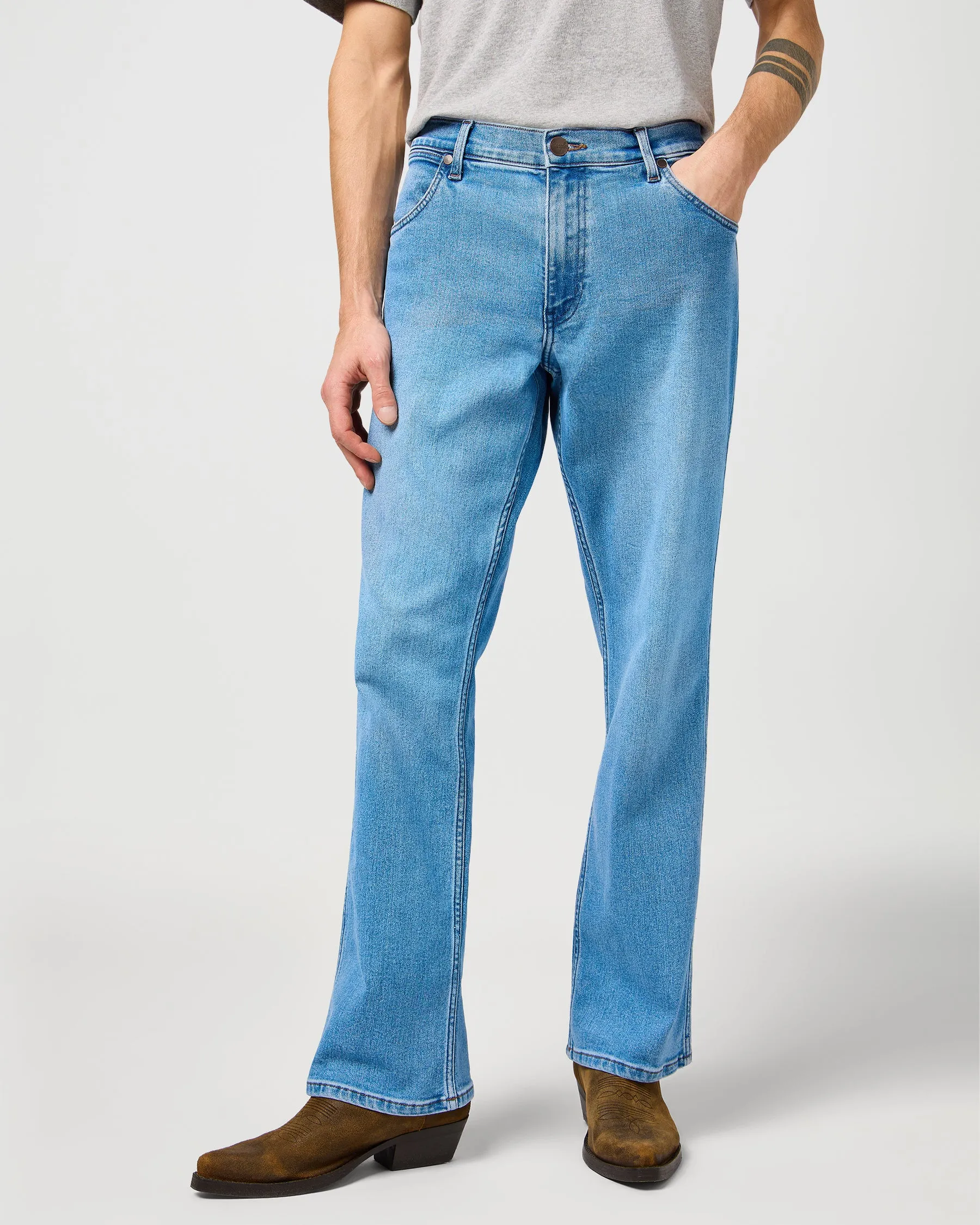 Wrangler Horizon Bootcut Mens Jeans - Bohemian Blue | Wrangler Jeans | JEANSTORE