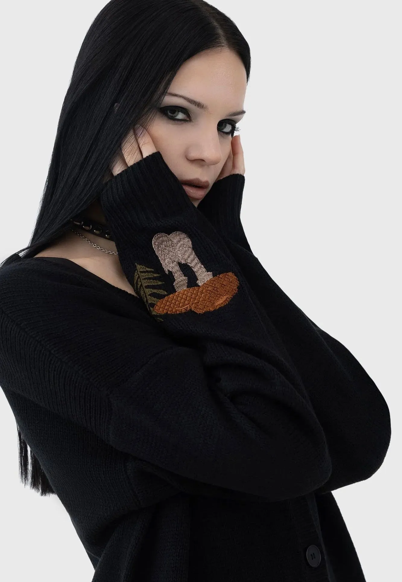 Functional Fashion Killstar - Shroom Black - Cardigan