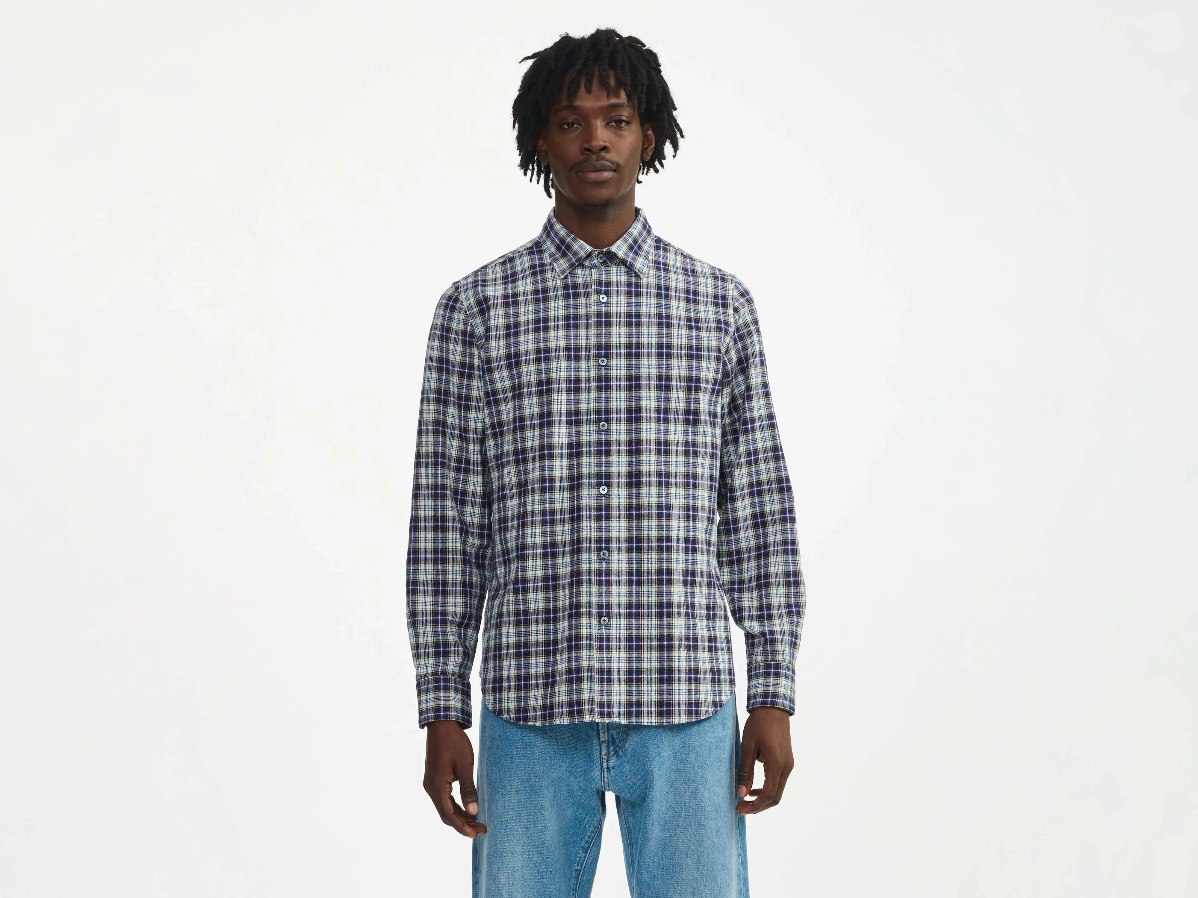 gabe shirt (241 / M / CHECK B) casual finish Neutral Tone