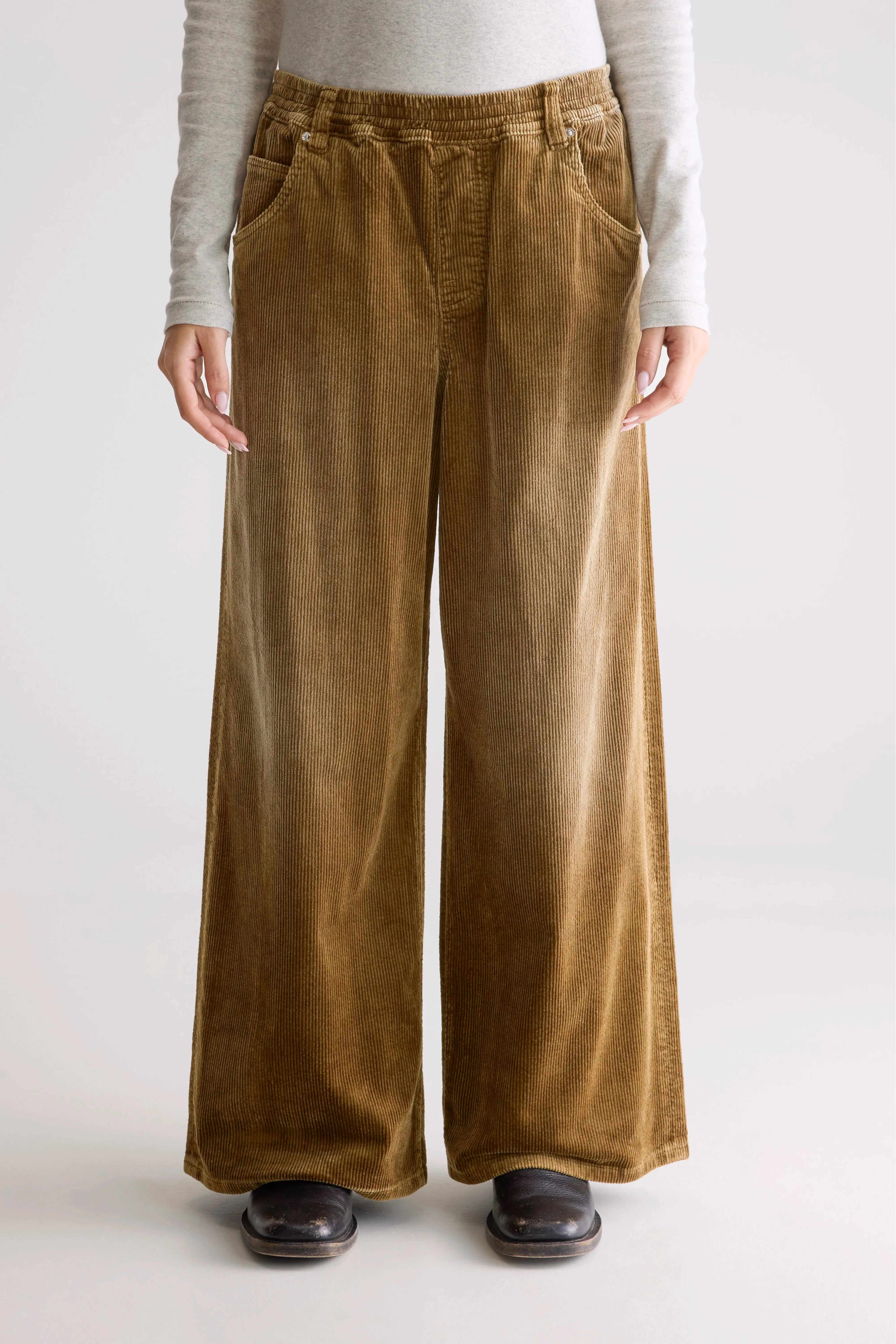 Galina wide trousers (252 / W / SOIL) Relaxed Waist