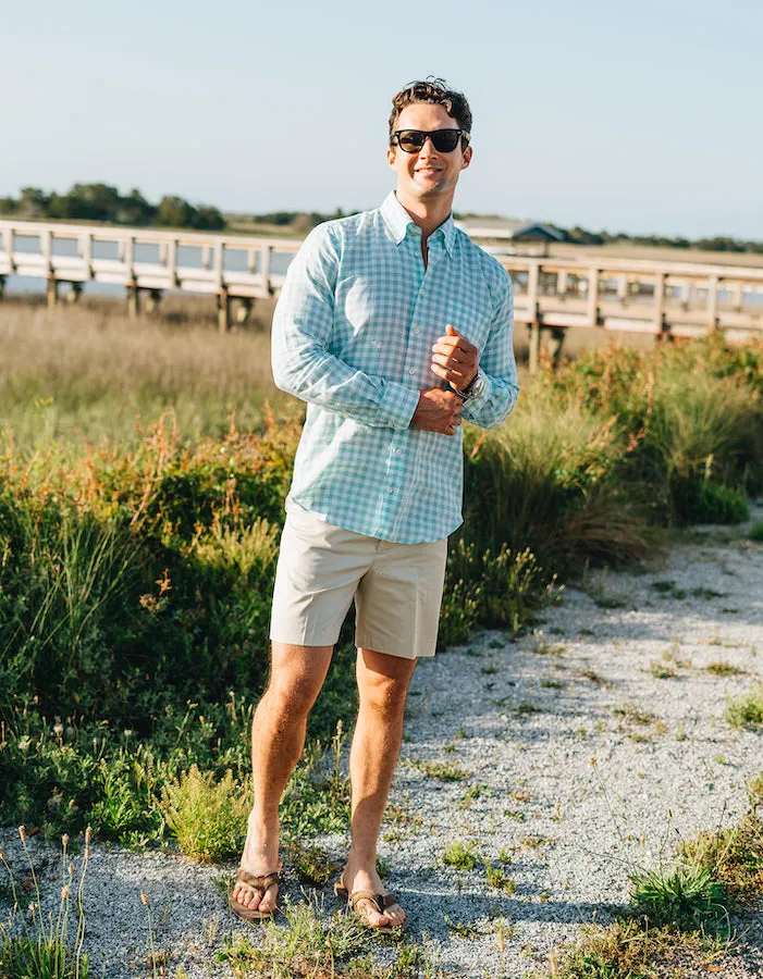 Garrett: Linen Shirt - Pink trip shoot
