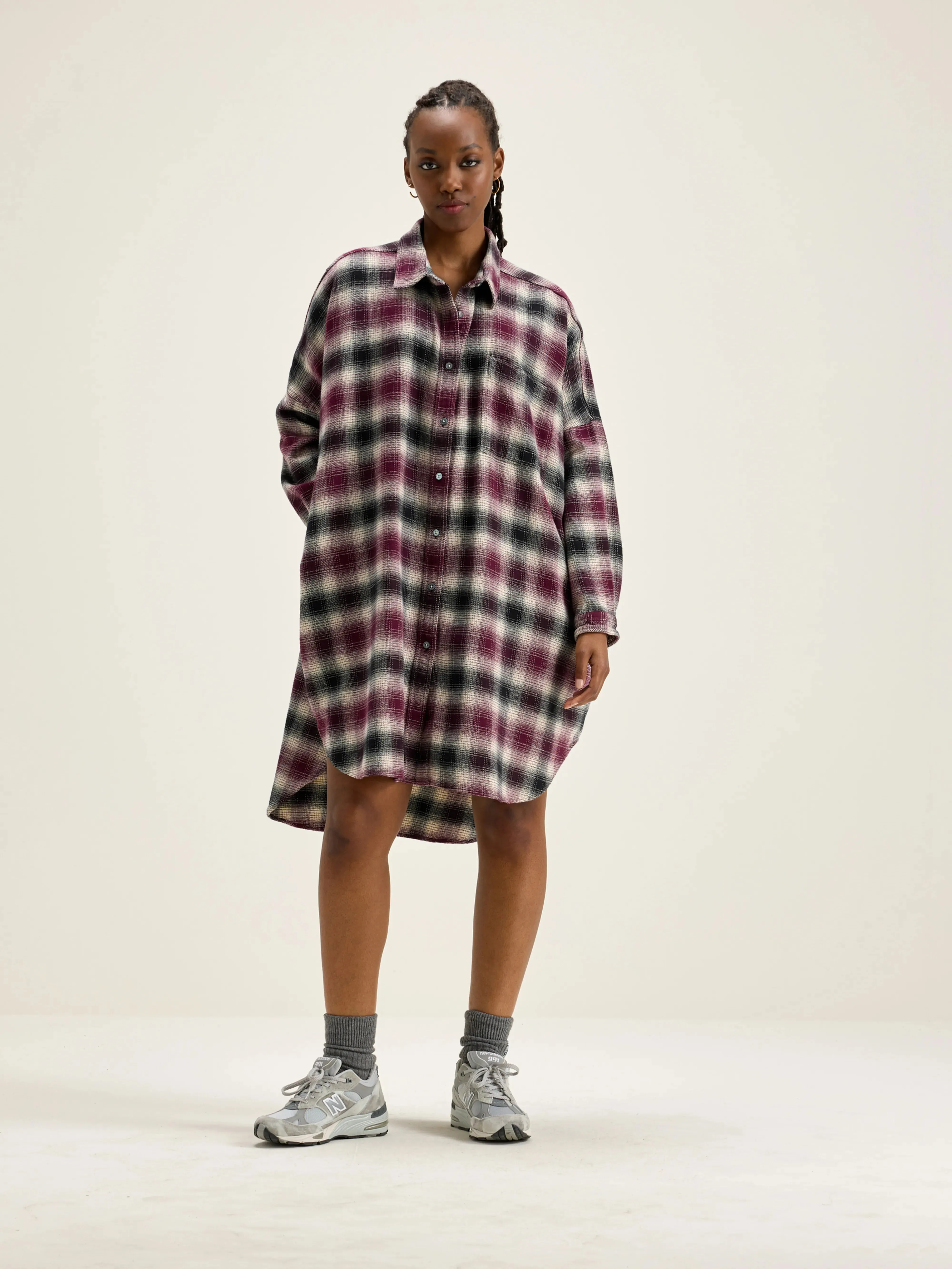 Genk shirt dress (242 / W / CHECK O) Bright Sets