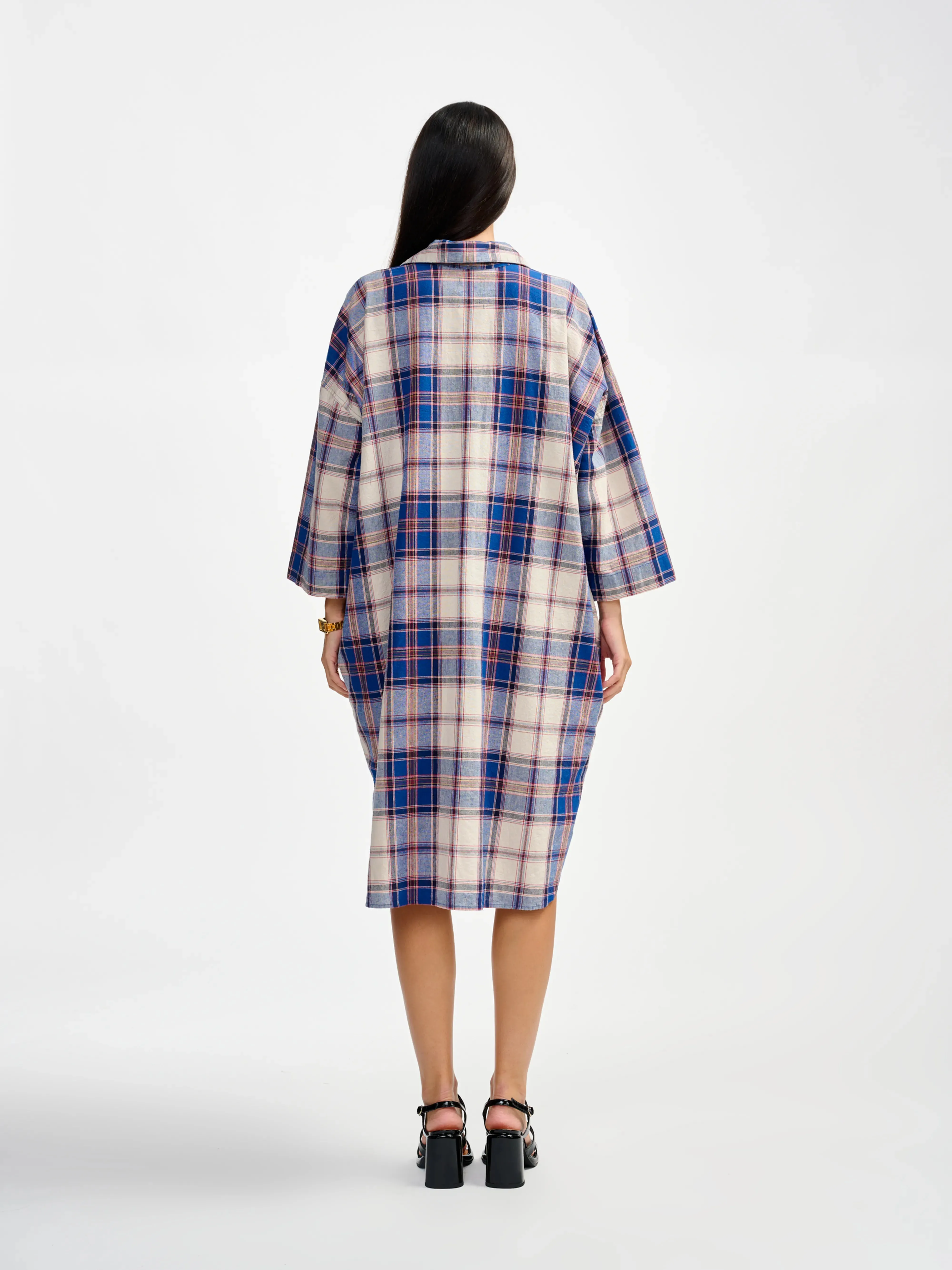 gladys dress (241 / W / CHECK A) Eye Catching