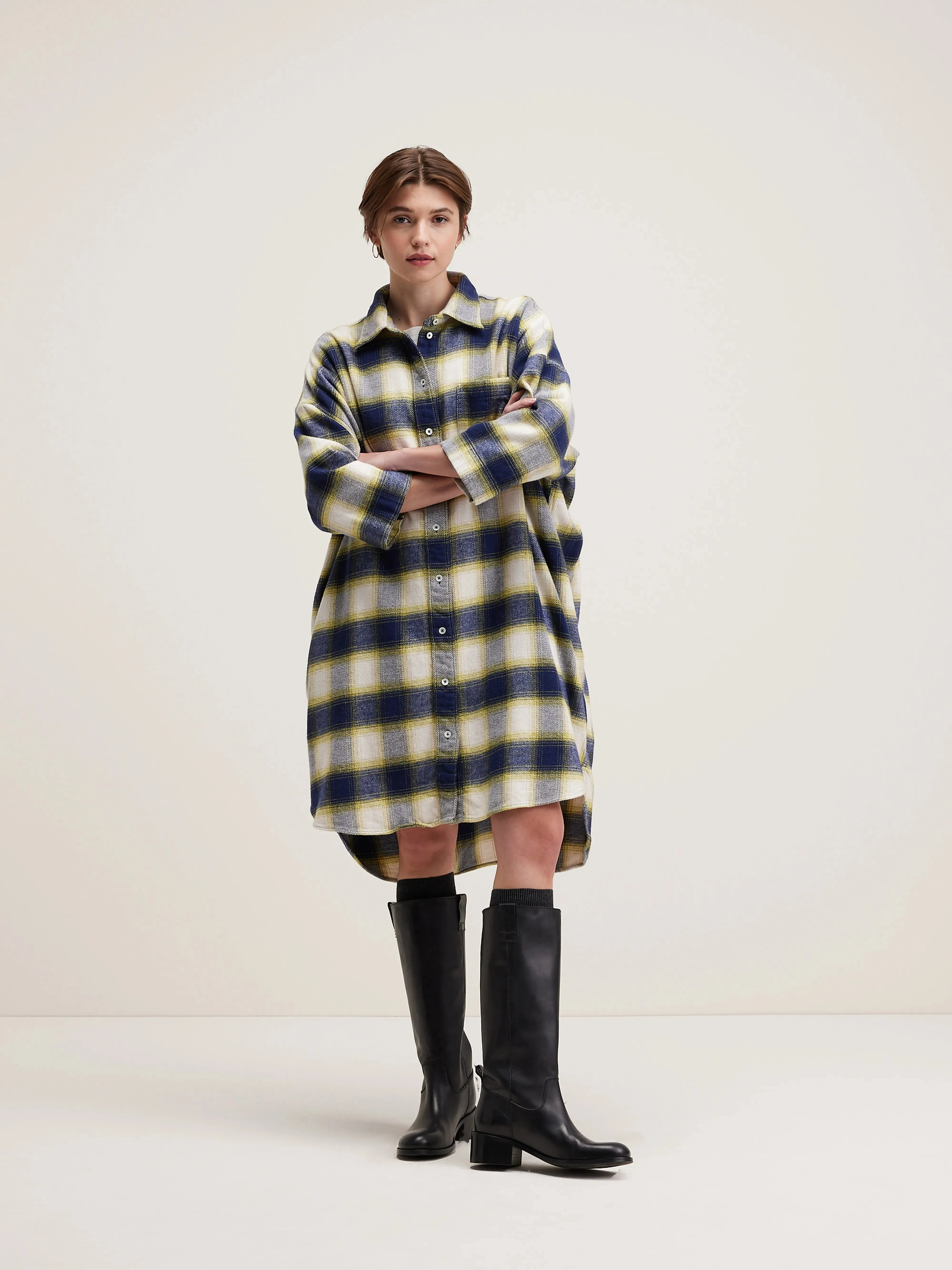 Gladys shirt dress (242 / W / CHECK H) Evening accessories