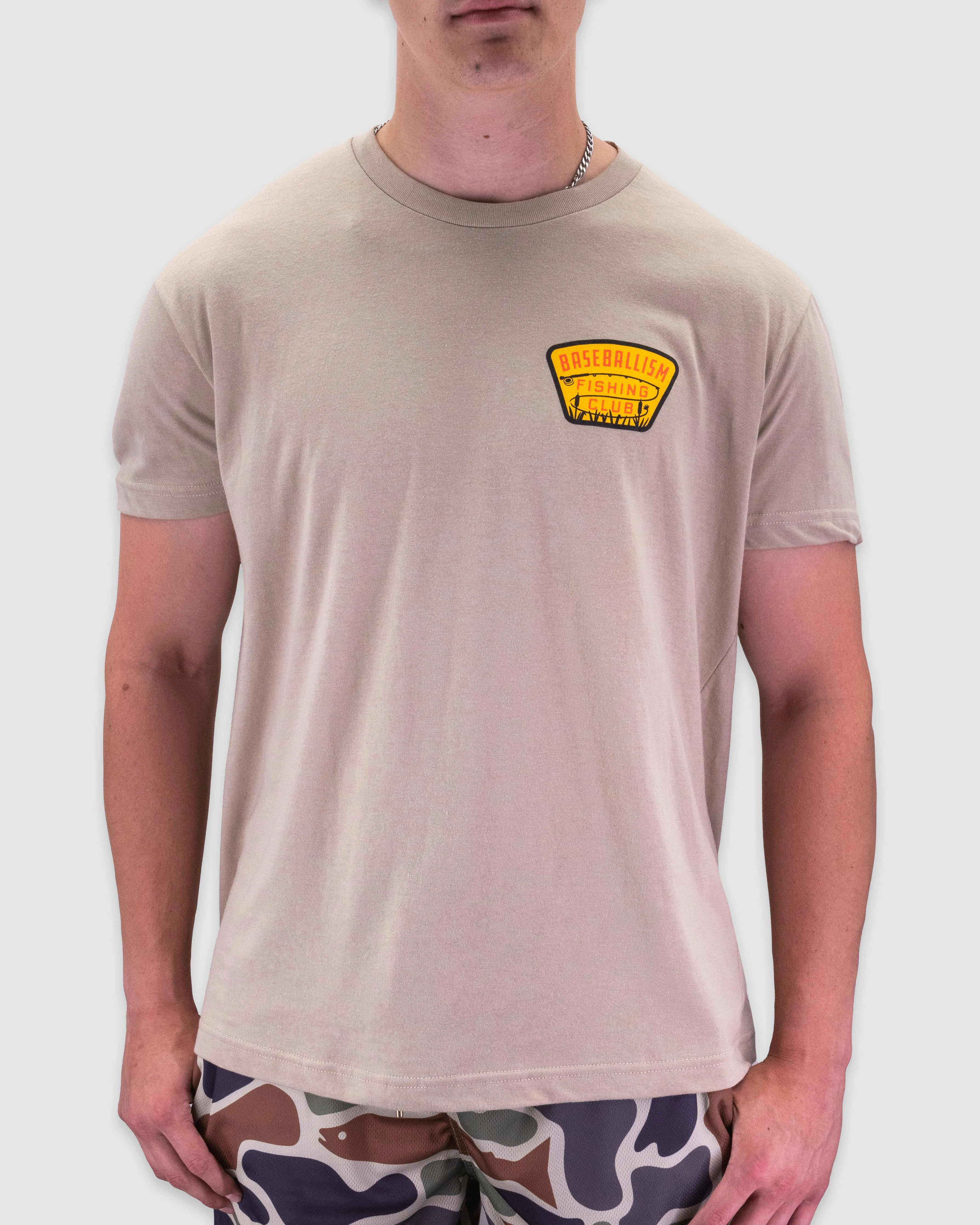 Glossy Finish Fishing Club Hooks, Line Drives and Sinkers T-Shirt