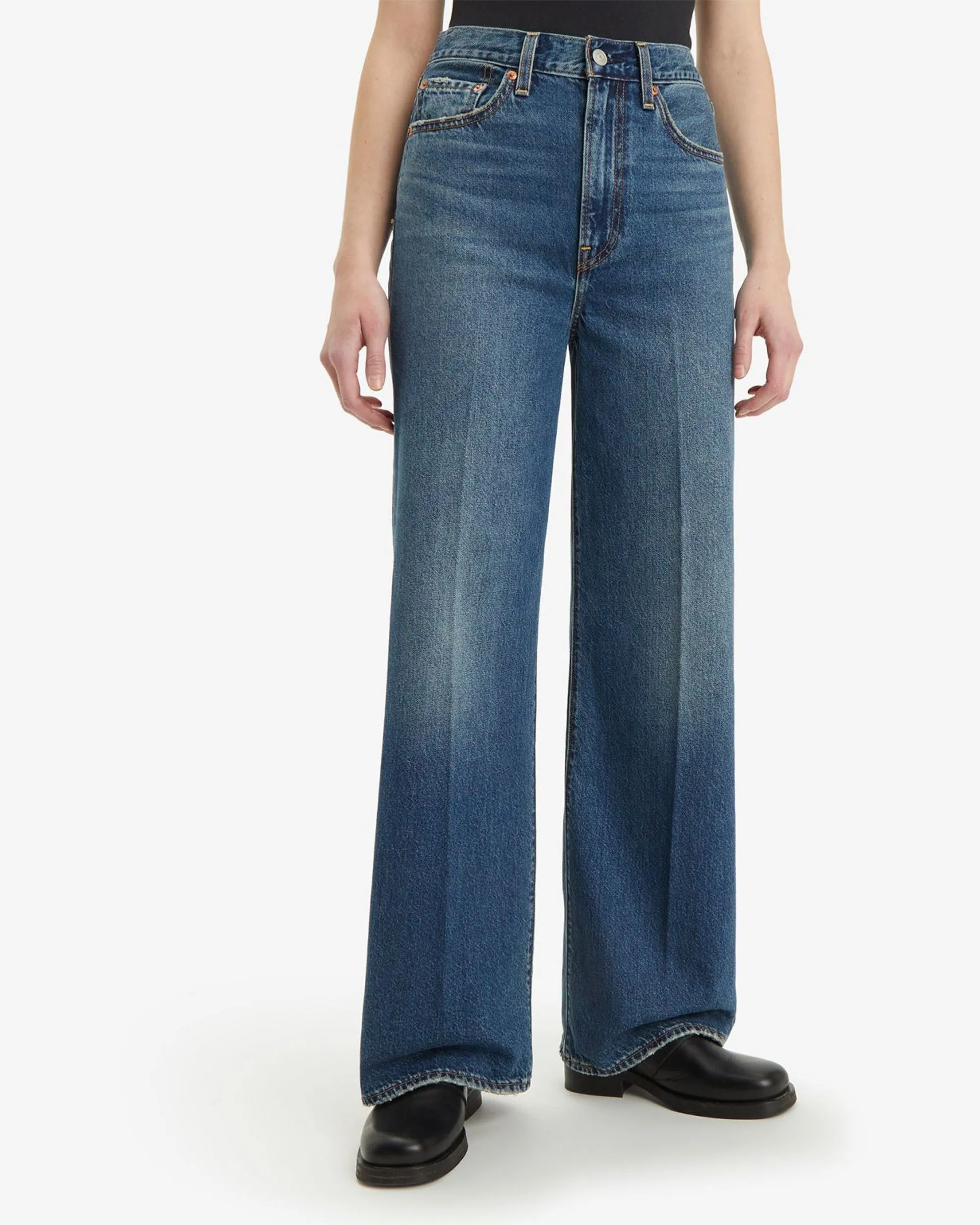Levi's Womens Ribcage Wide Leg Jeans - Polar Perimiter | Levi's Jeans | JEANSTORE
