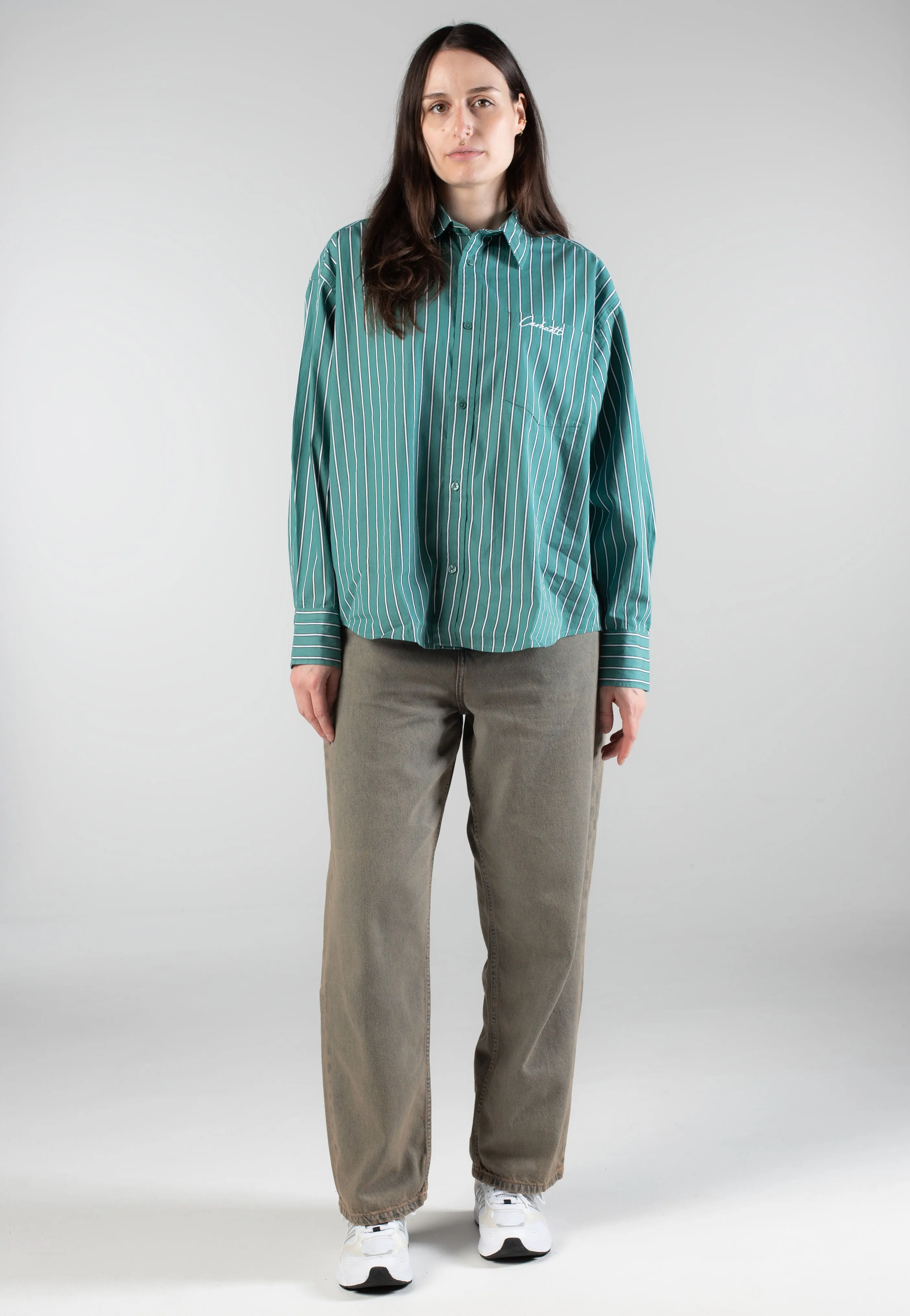 Go With Anything Carhartt WIP - W' Brandon Blue/Leather - Pants
