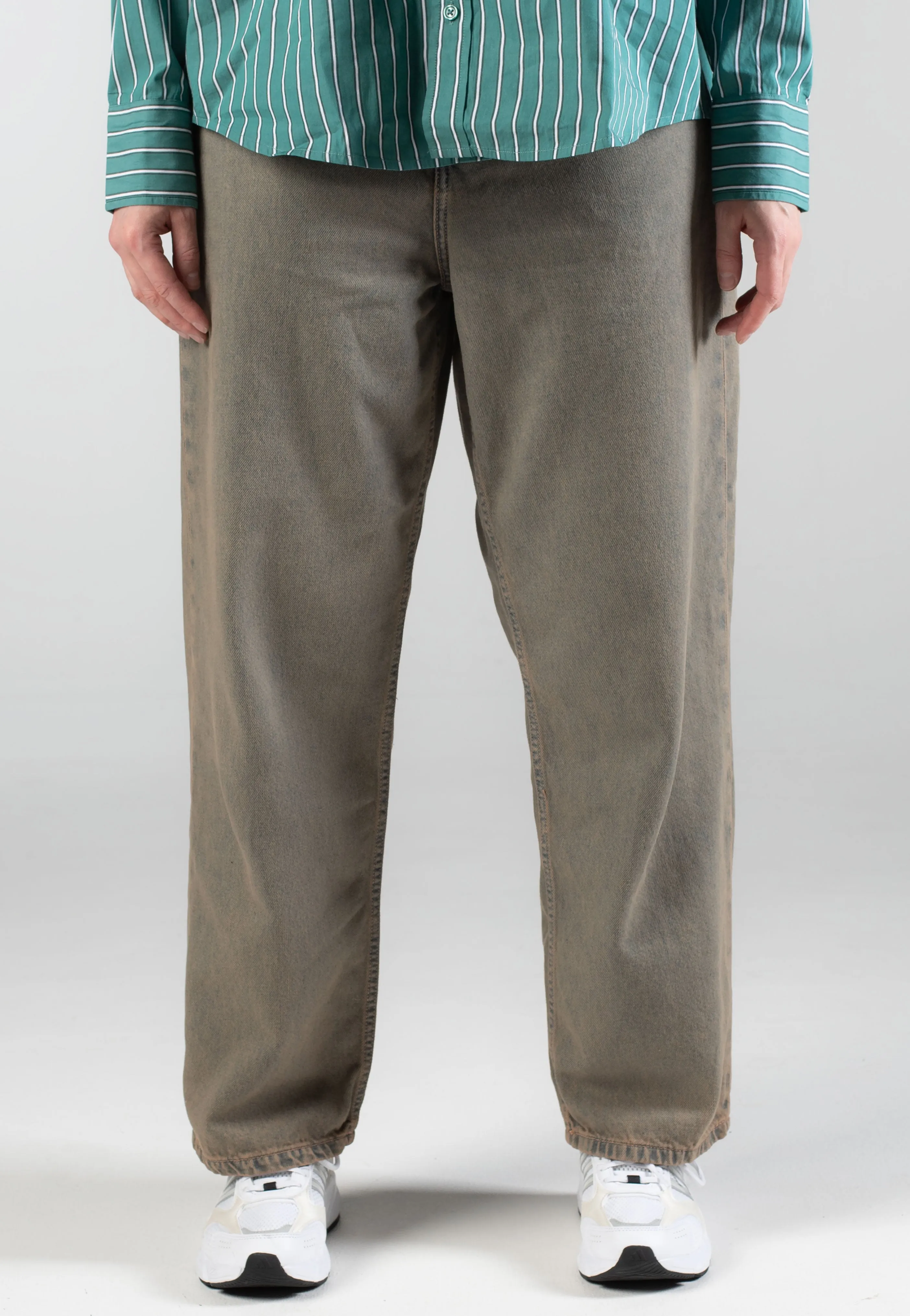 Carhartt WIP - W' Brandon Blue/Leather - Pants Stylish Adult Fashion Professional Wear Artist Vibe