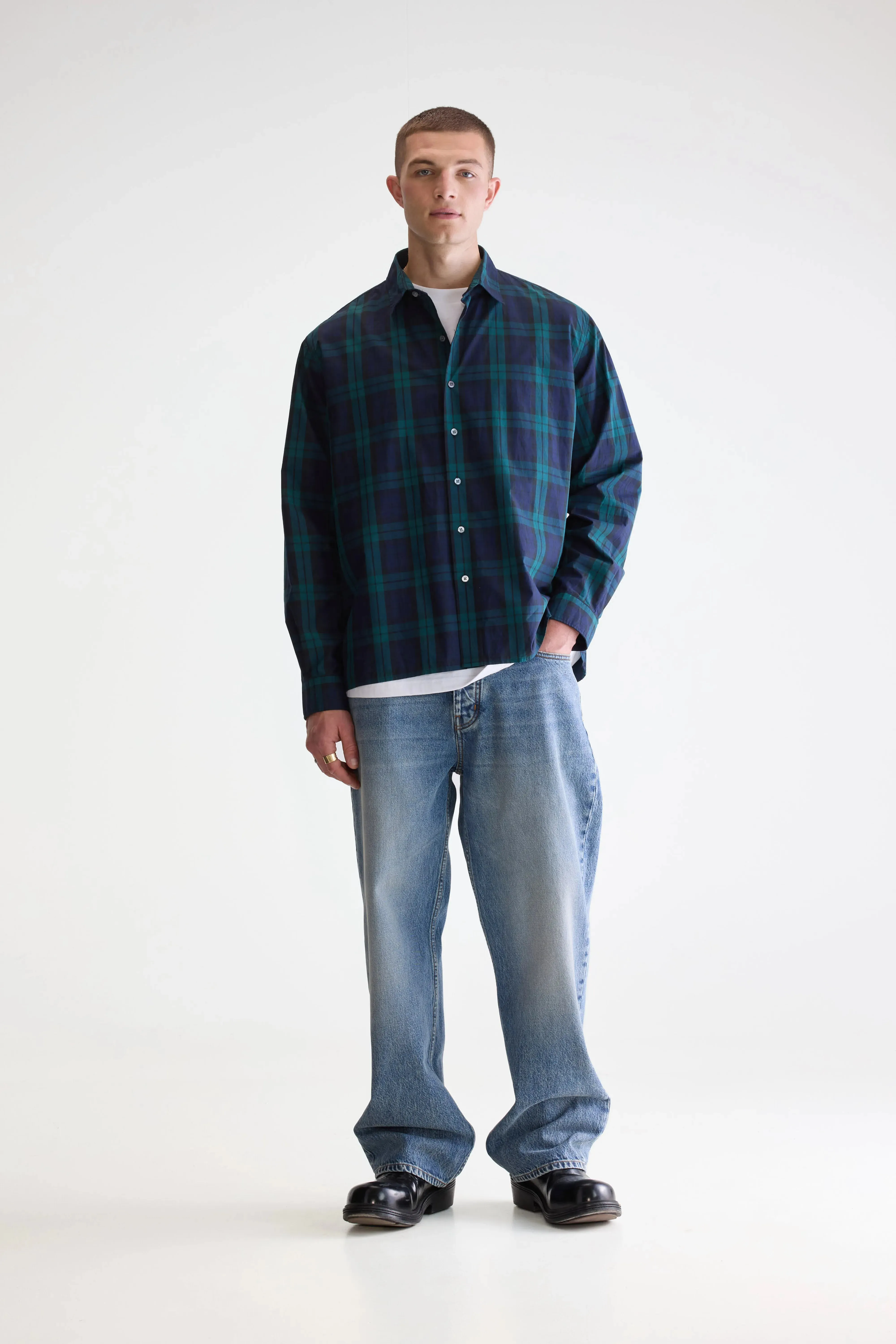 Gollie relaxed shirt (252 / M / CHECK E) Artisan Crafted
