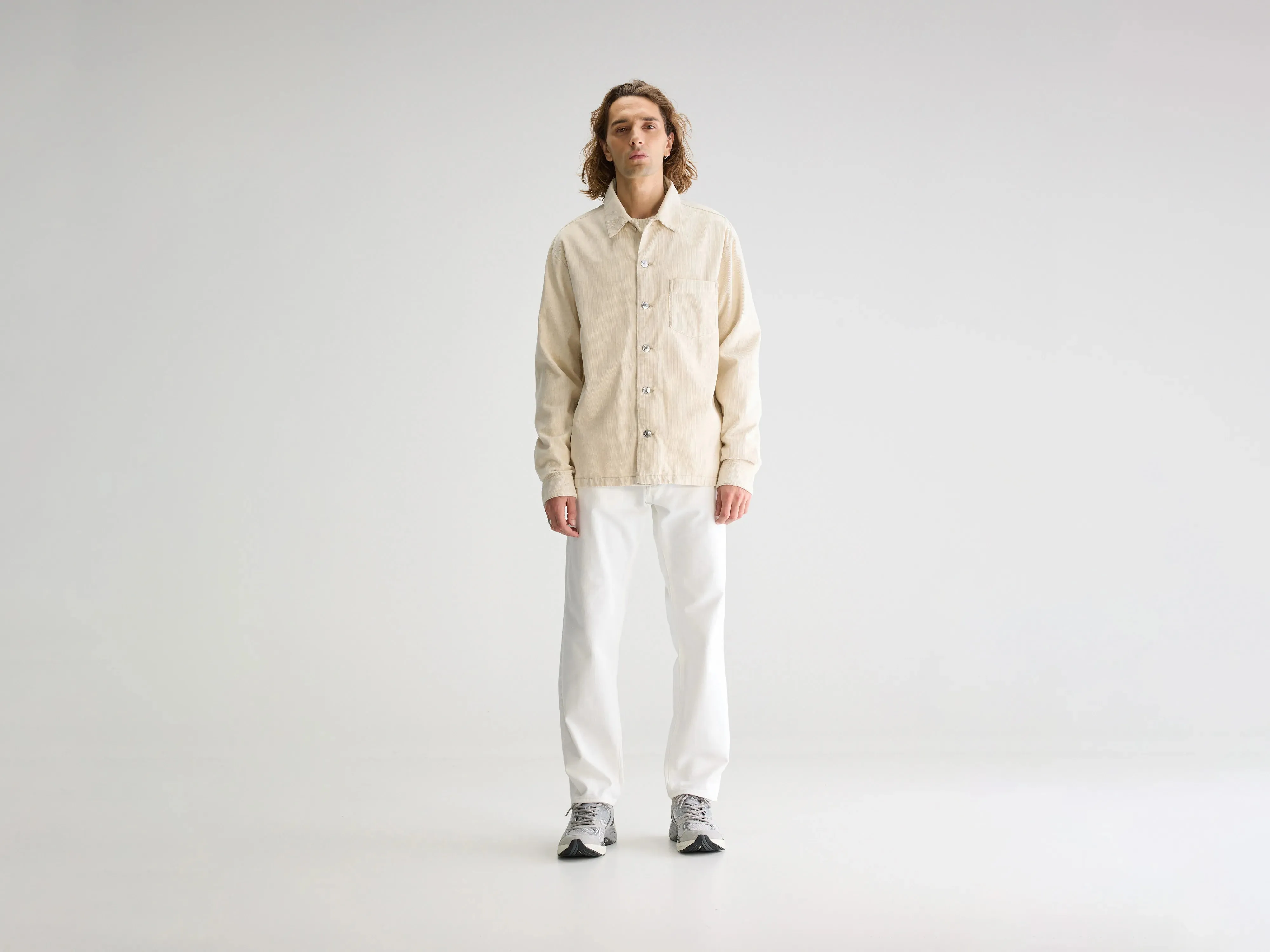 Minimal Travel Look Goney corduroy overshirt (251 / M / CALCAIRE)