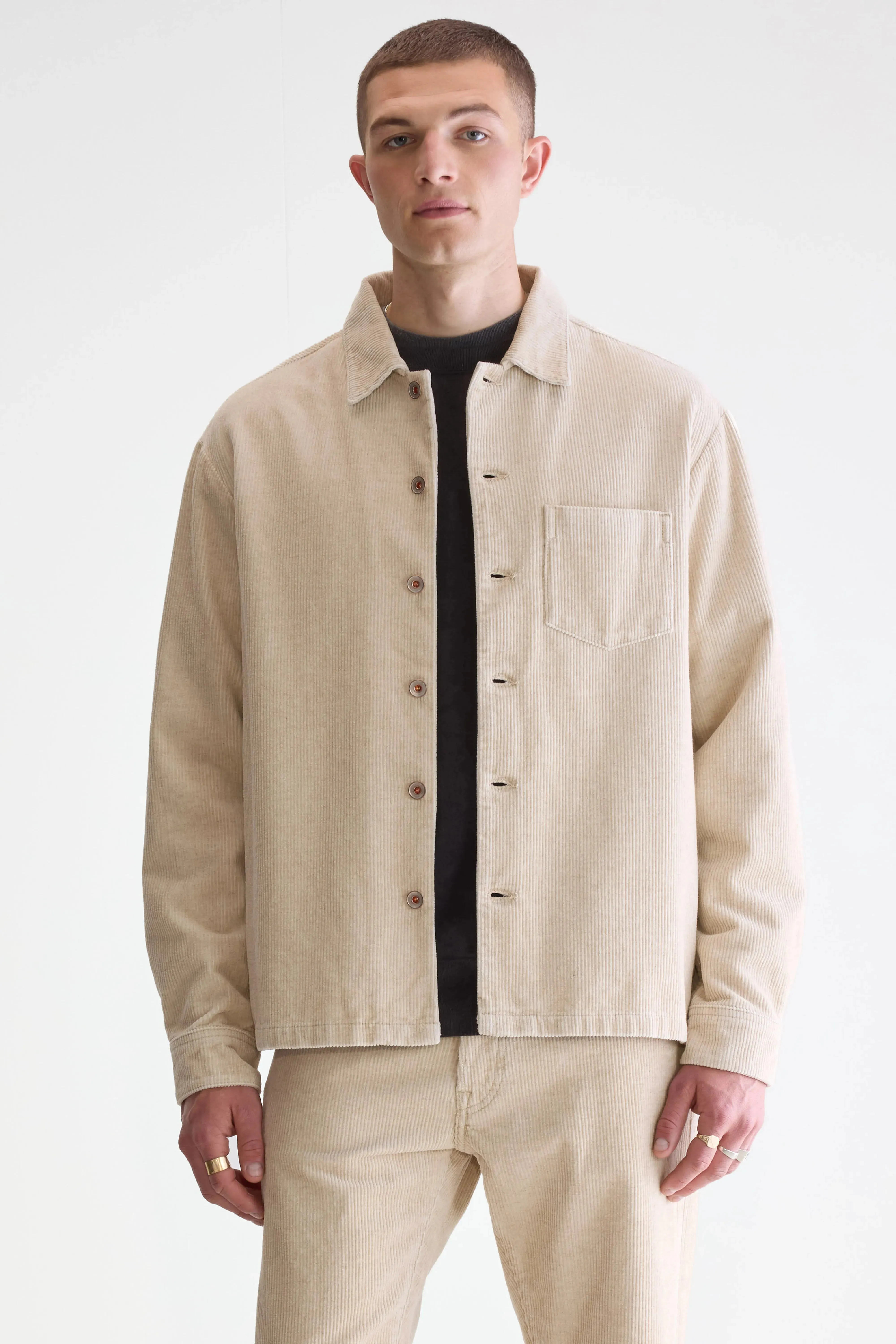 Goney corduroy overshirt (252 / M / CALCAIRE) Heat Retention