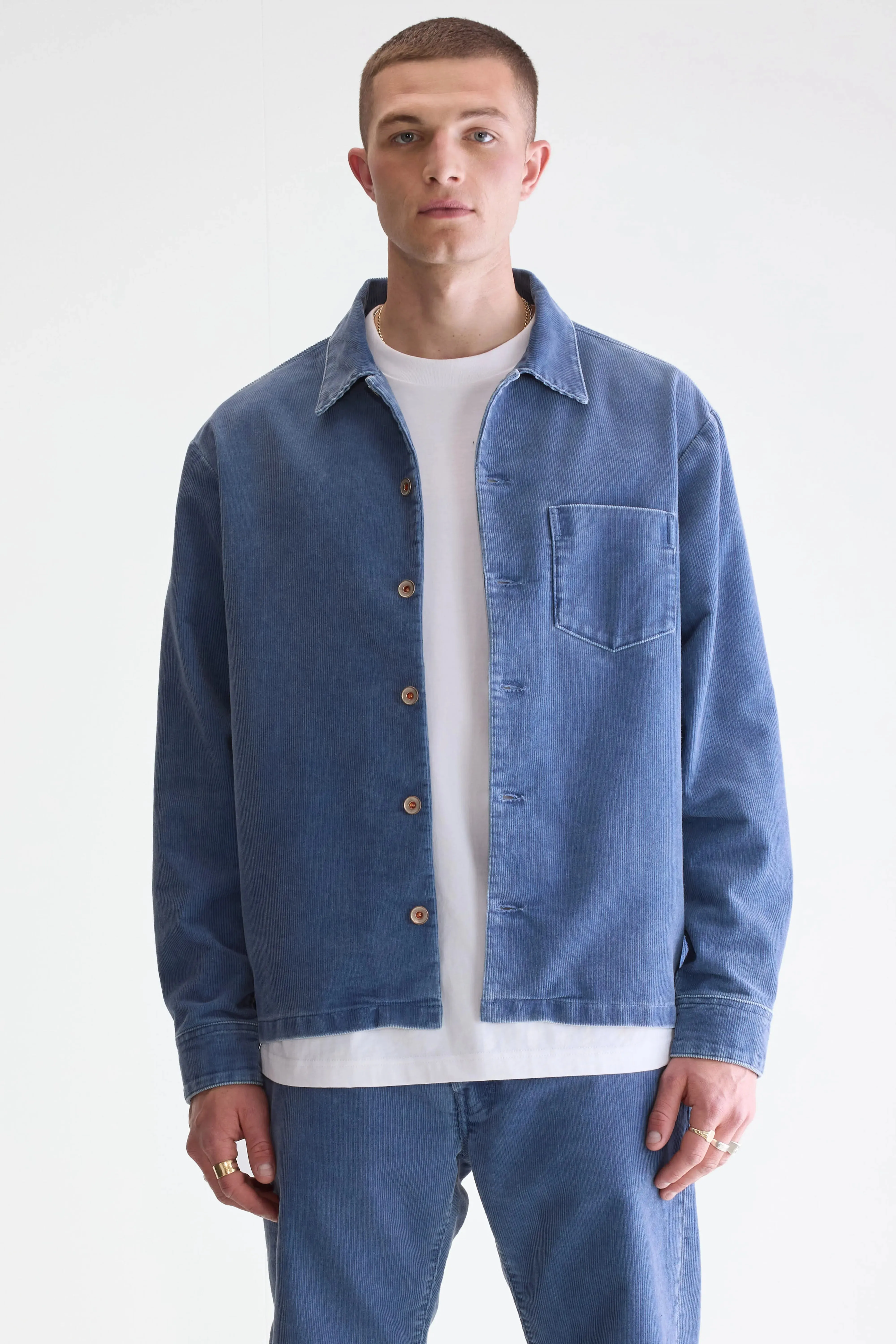 Goney corduroy overshirt (252 / M / CRYSTAL) Balanced Warmth