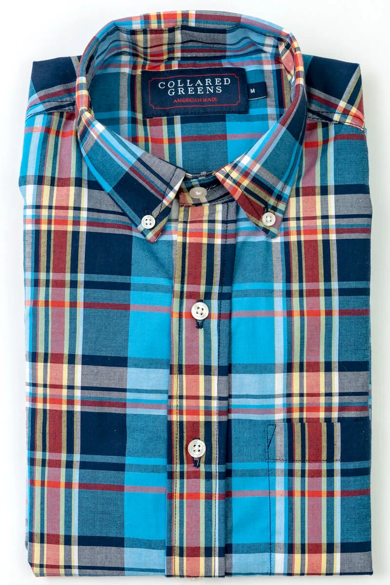 Gordon: Brookline Button Down - Blue/Navy (S) aurora trip