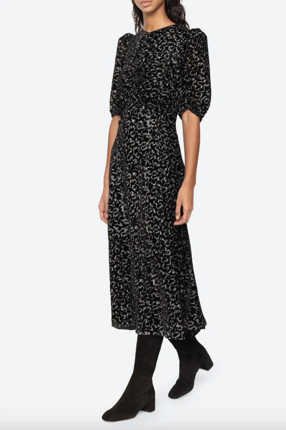 Gothic look Sophia Burnout Velvet Dress