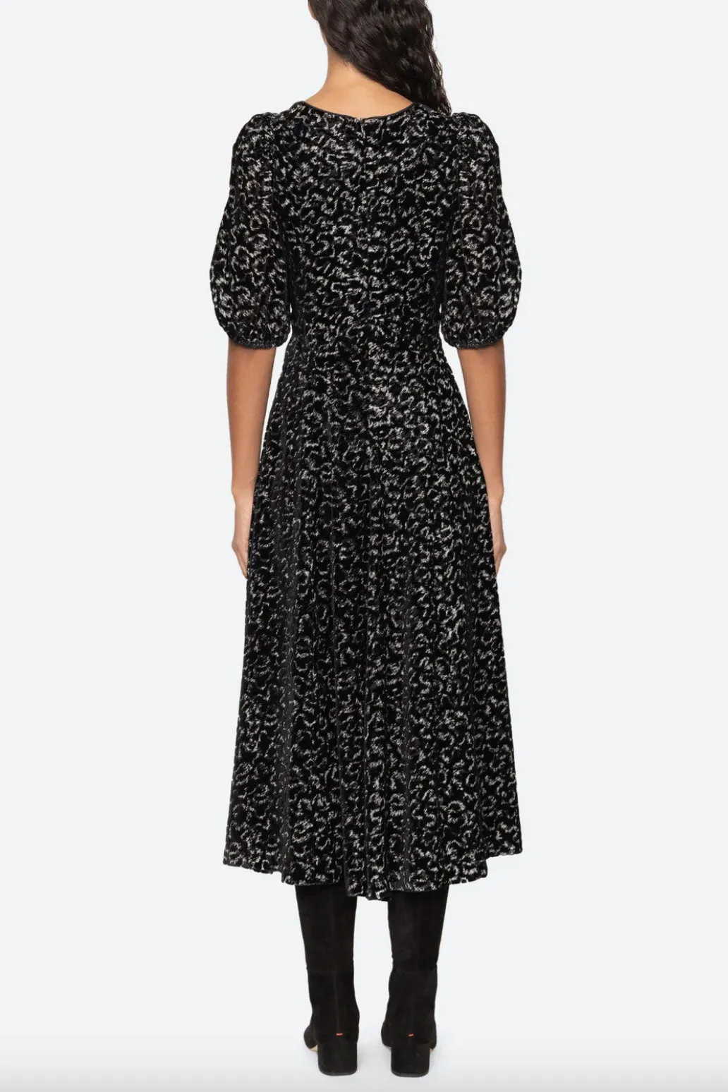 Gothic look Sophia Burnout Velvet Dress