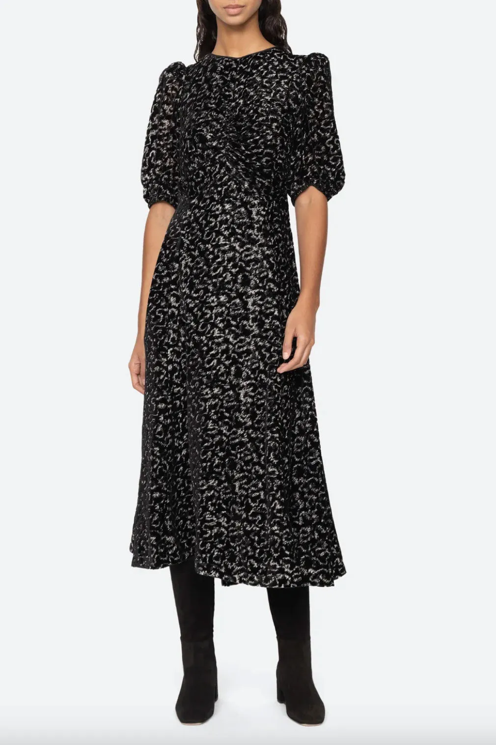Gothic look Sophia Burnout Velvet Dress