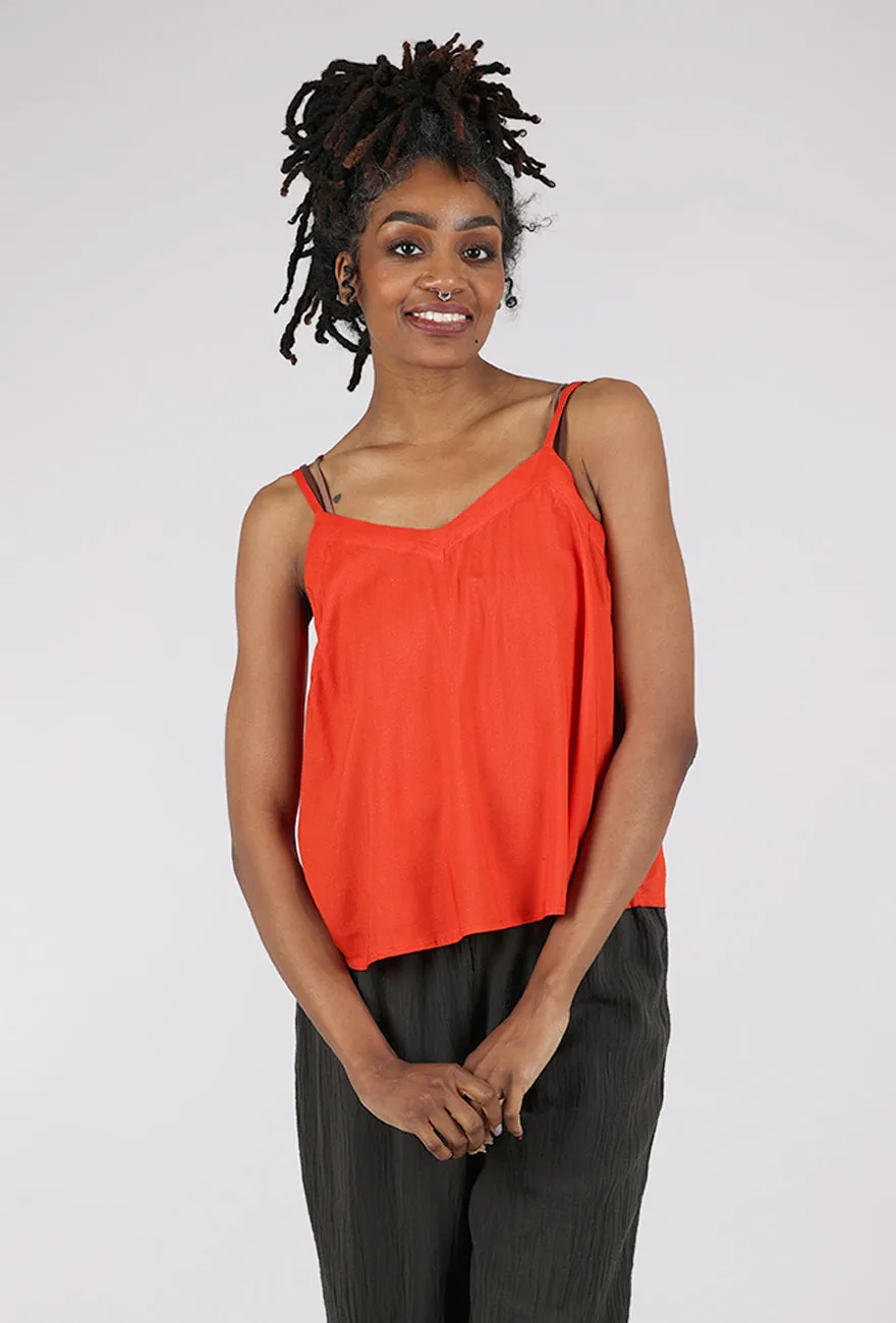 Double V Tank, Orange Workout Gear Weekend Ready