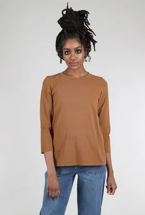 CA Fitted Tee, Camel Casual Style quick-drying
