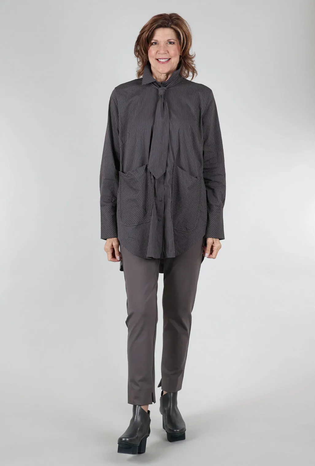 Grenada Top, Gray/Khaki Perfect Fashion