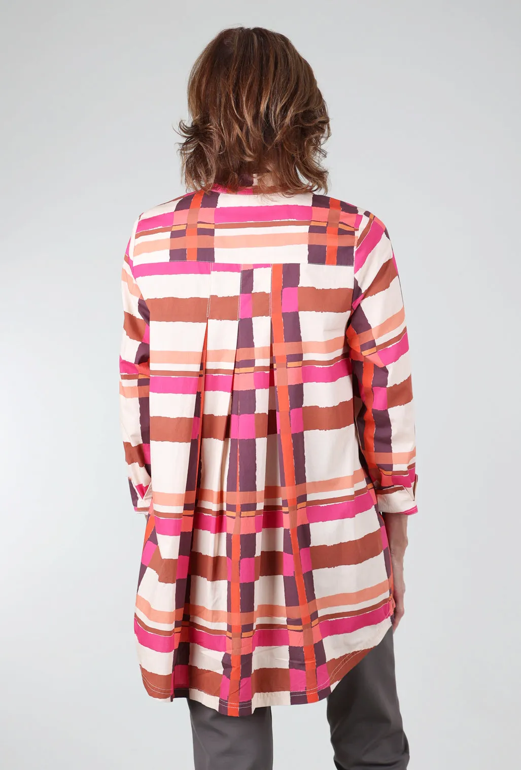 Gridworks Tunic, Rust/Fuchsia Premium Pick