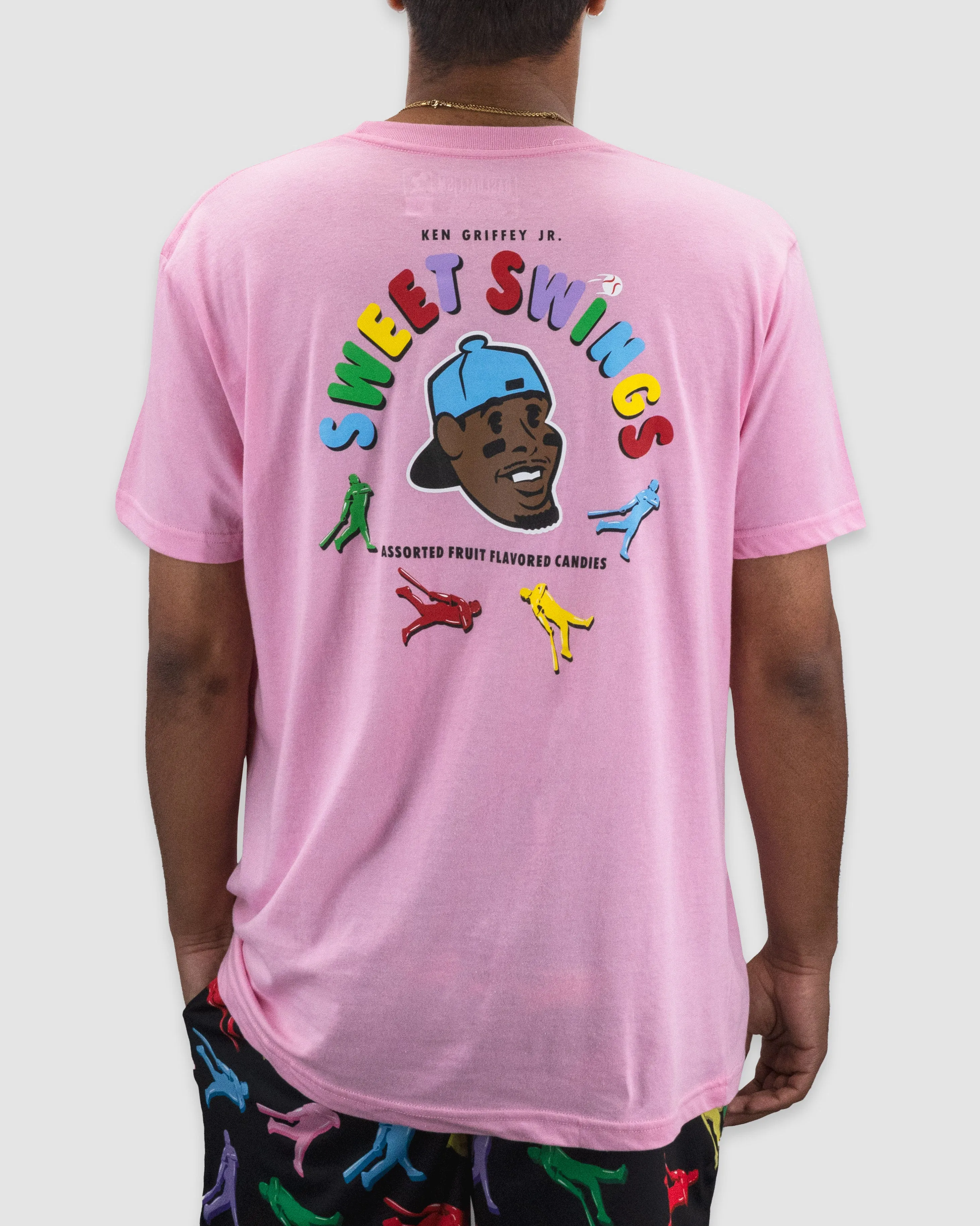 Griffey Jr. Sweet Swings Gummy Candy T-Shirt - Pink Classic Fit