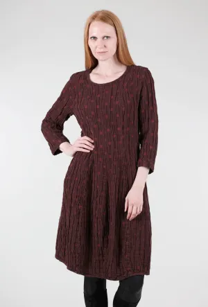 Soft Air Rivulet Texture Dress, Rust