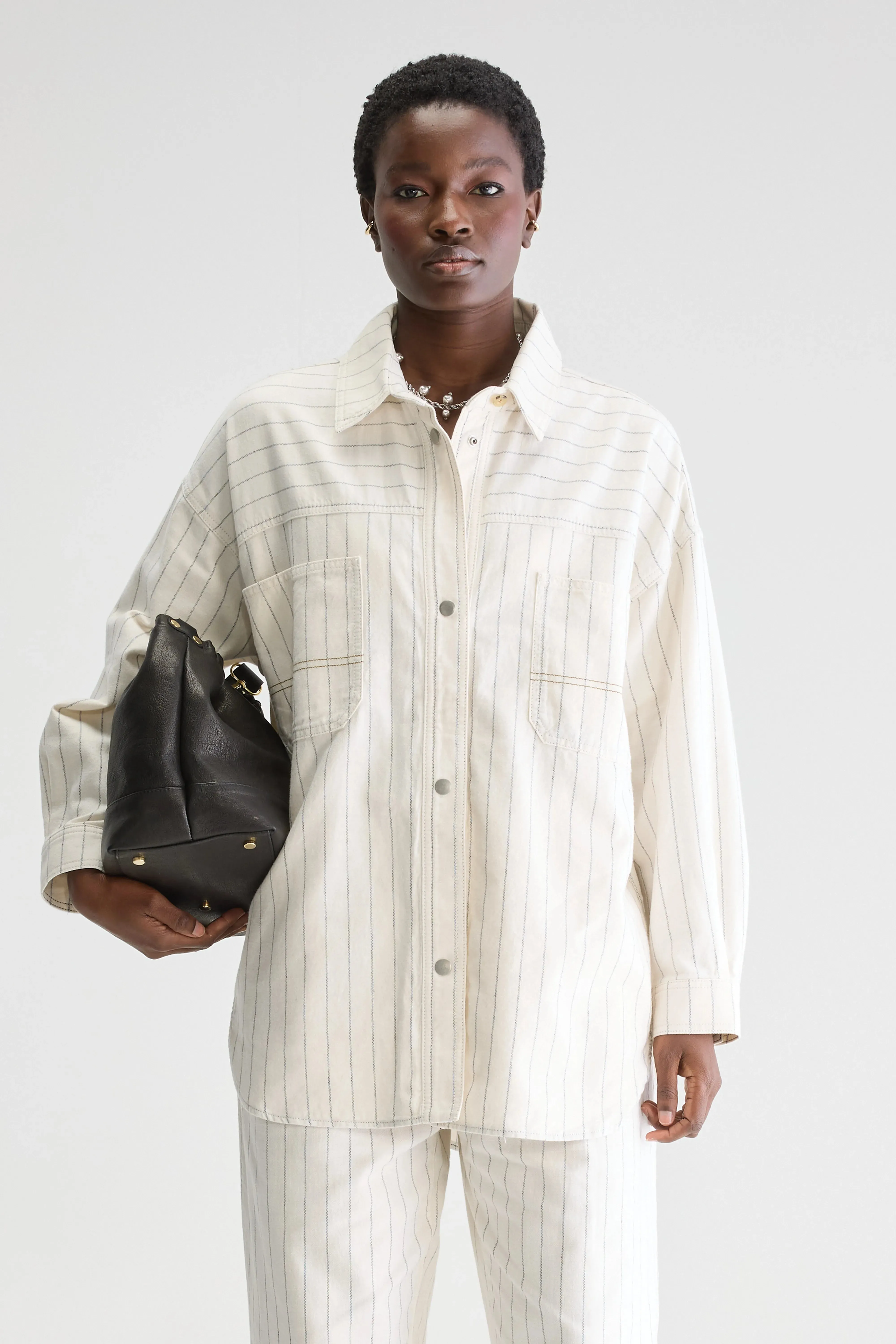 Guru overshirt (251 / W / STRIPE A) Versatile Fit Style