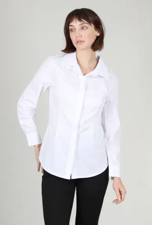 Retro Vibe Standalone Option Classic Button Up Shirt, White
