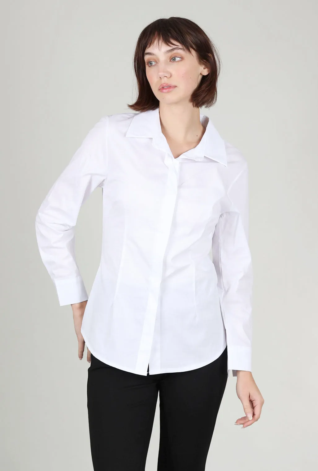 Retro Vibe Standalone Option Classic Button Up Shirt, White