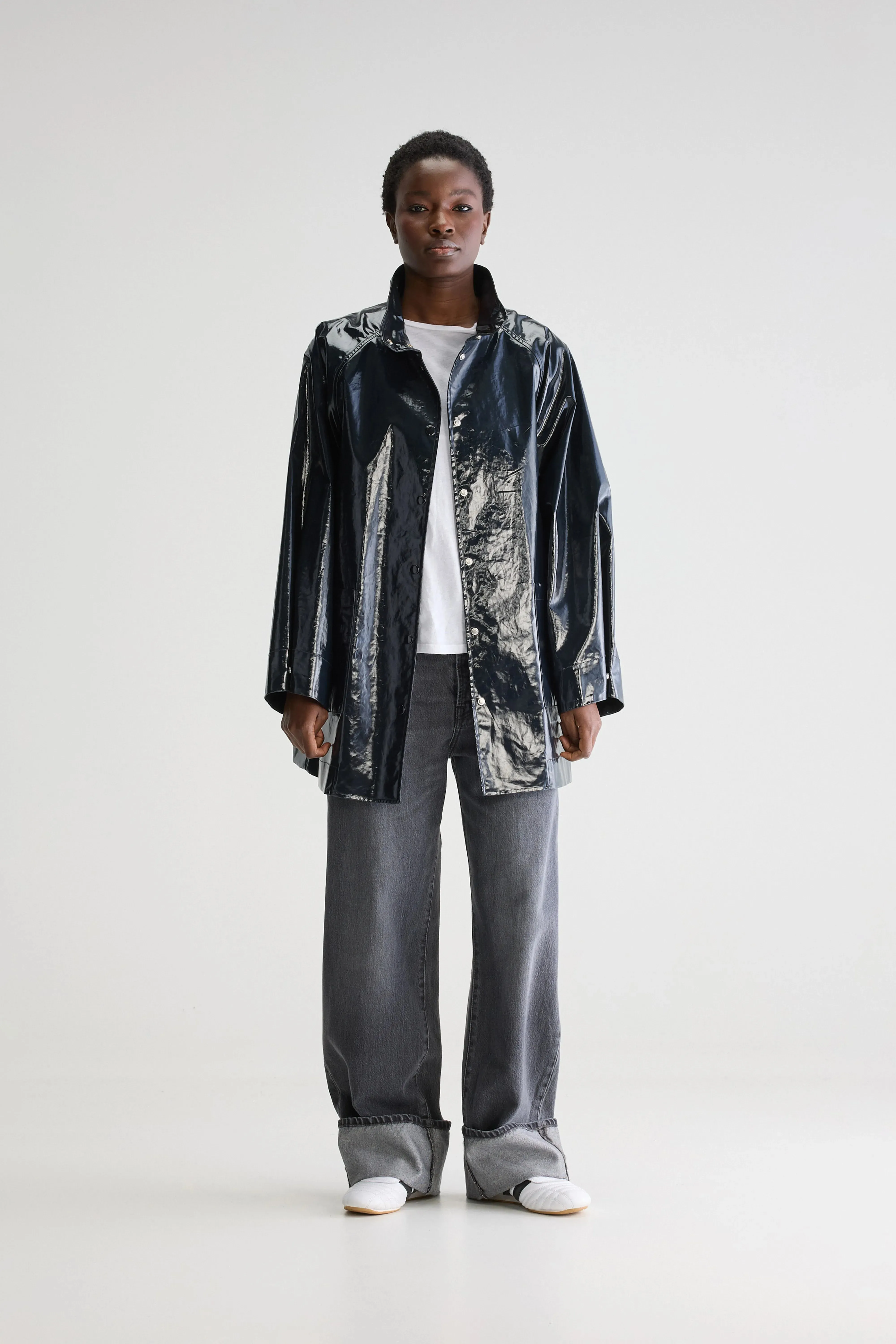 Haily rain jacket (251 / W / NAVY) Minimal Feel