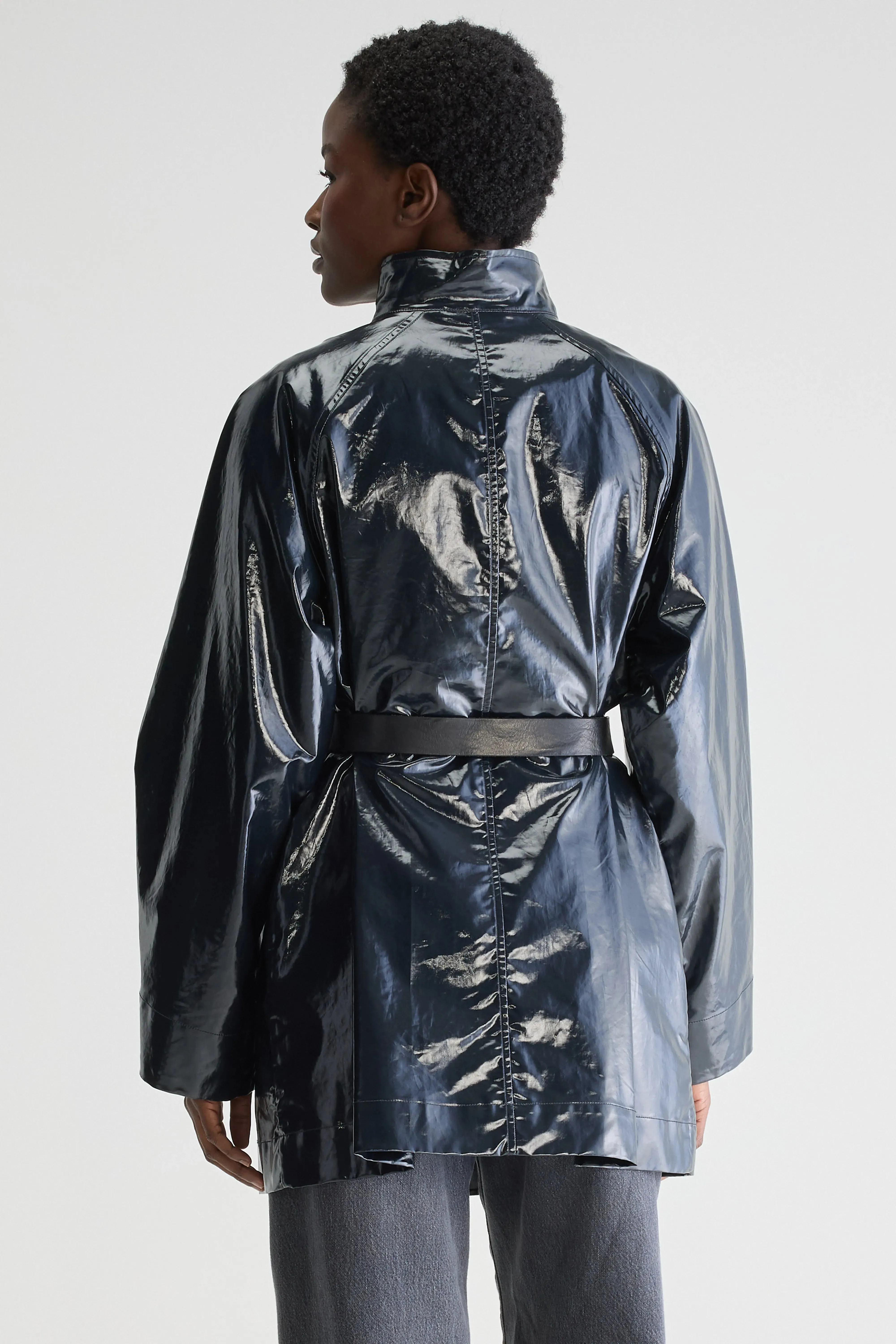 Haily rain jacket (251 / W / NAVY) Minimal Feel