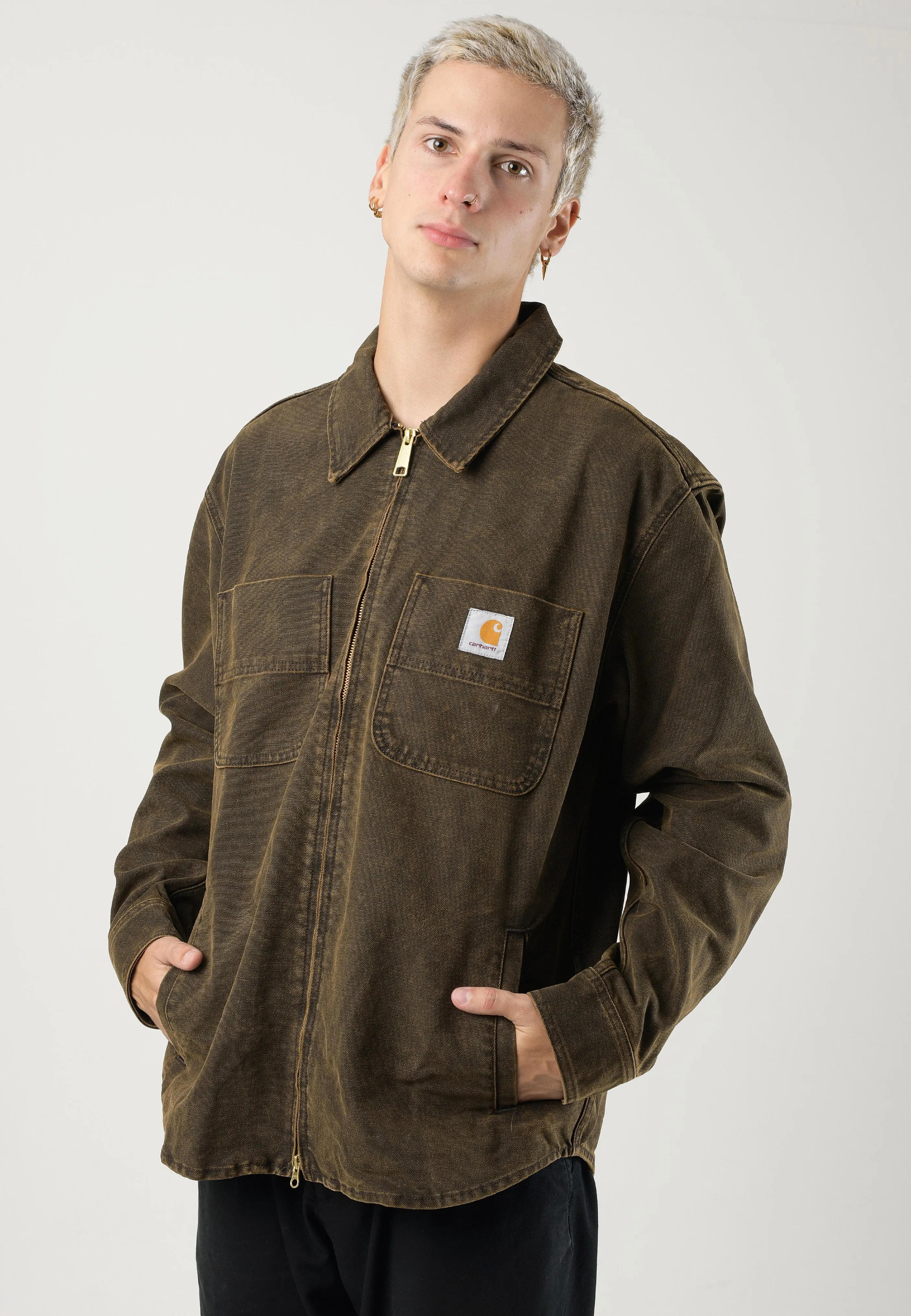 Carhartt WIP - Garen Stone Washed Black/Deep H Brown - Jacket Finance